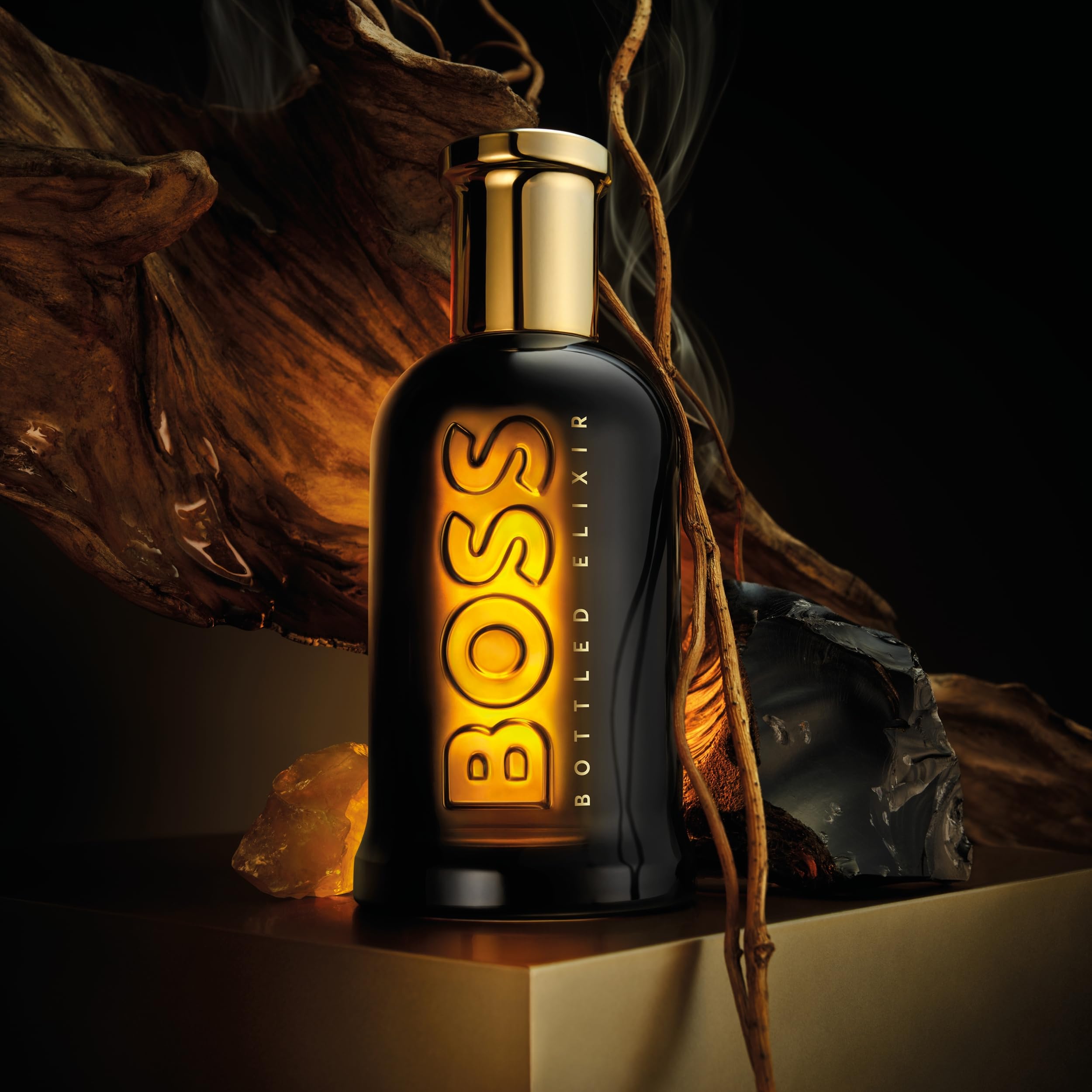 Hugo Boss Bottled Elixir Parfum for Men - Premium Woody Cologne with Incense, Vetiver & Cedarwood Notes - Long Lasting Fragrance Spray - Perfect for Date Night, Office & Special Occasions
