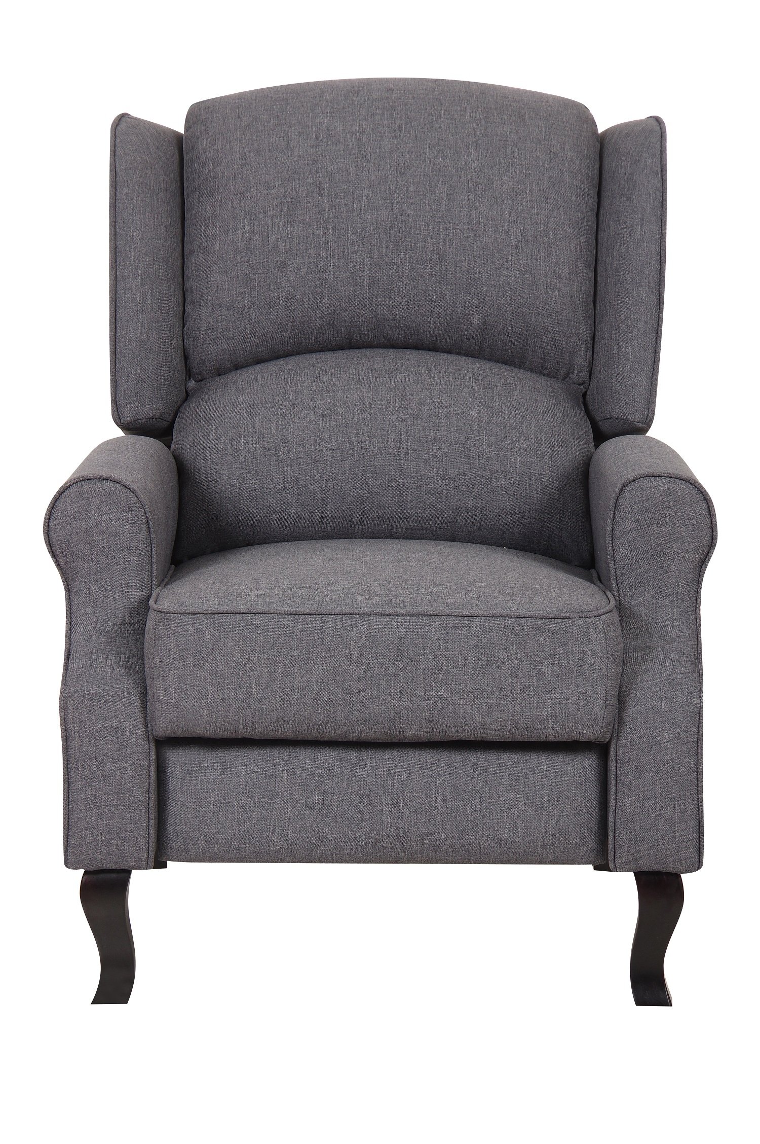 Contemporary Linen Fabric Accent Recliner Chair - Dark Grey | Modern Living Room Furniture | US Pride Furniture | Perfect for Home Theater, Reading Nook & Lounge Areas