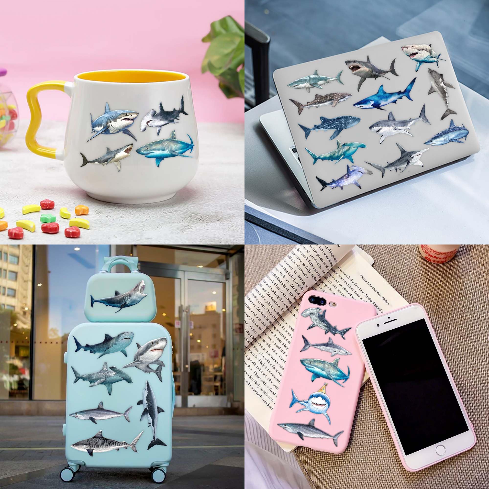 Shark Temporary Tattoos 118pcs - Kids & Adults for Parties, Rewards & Decor