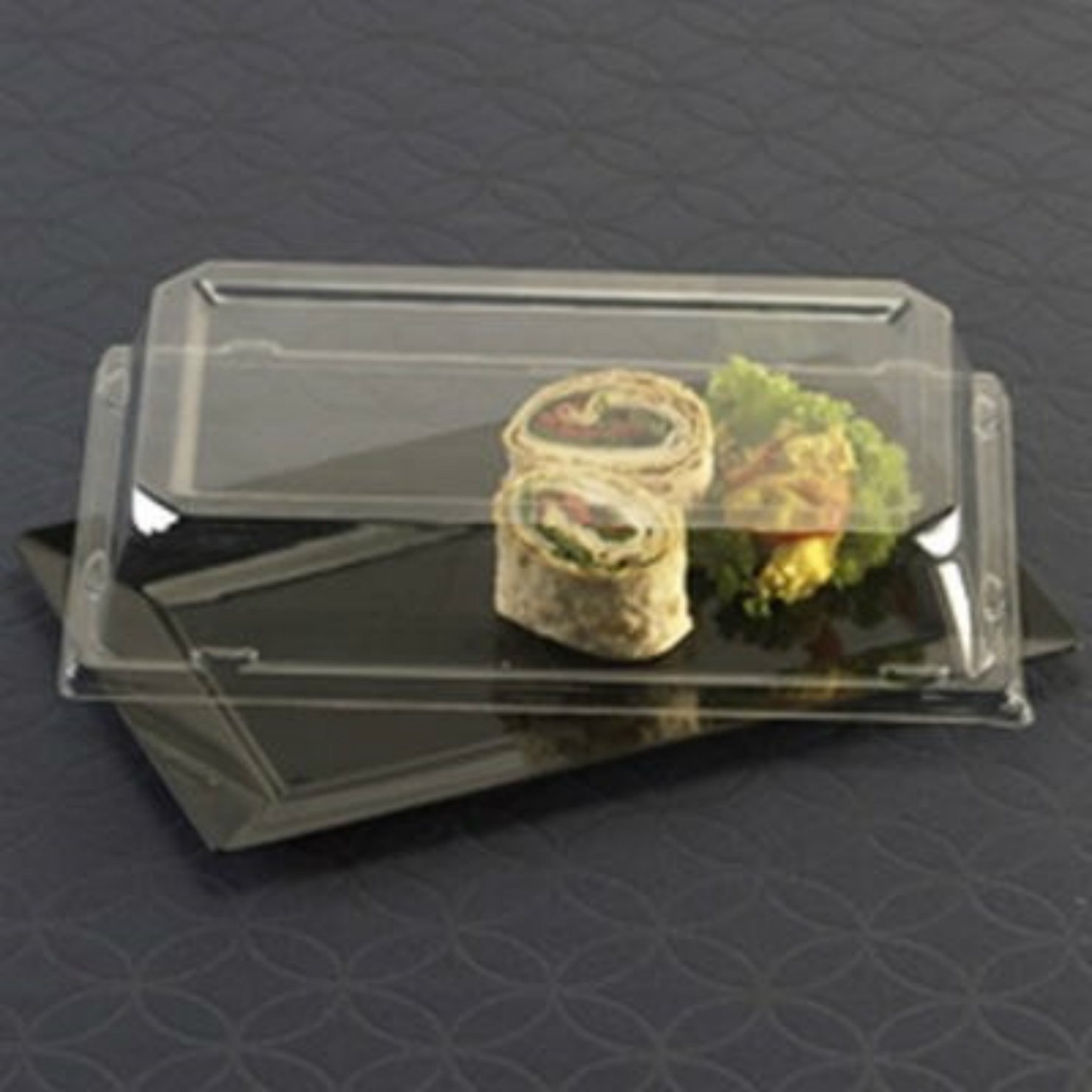 Koyal 13.5 x 8.5 Inch Clear Rectangle Plate Dome Lids - Set of 120 - Perfect for Catering, Food Storage & Display Cases