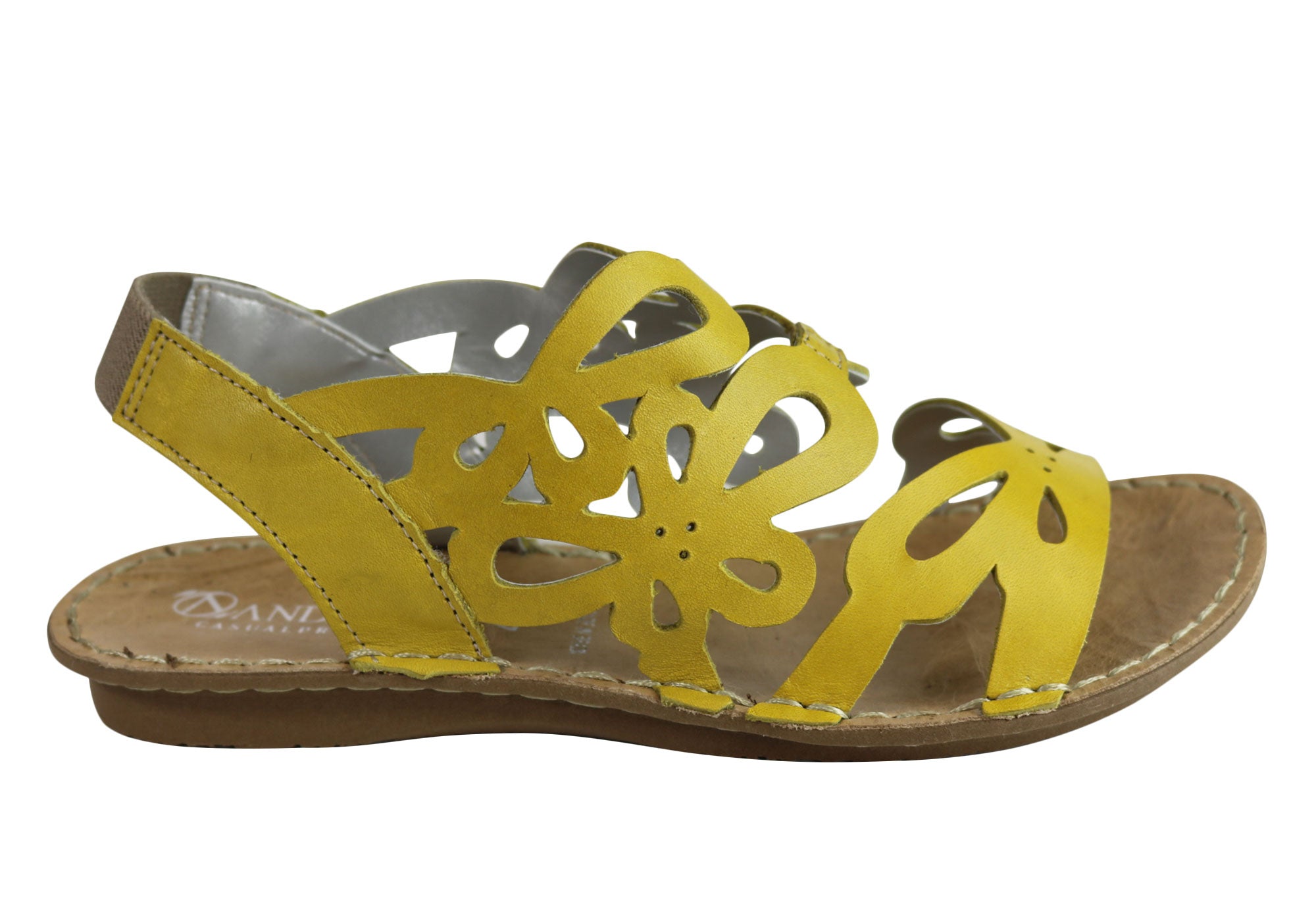 Andacco Desiree Women's Comfortable Flat Leather Sandals - Handmade in Brazil - Perfect for Beach, Vacation & Summer Outfits