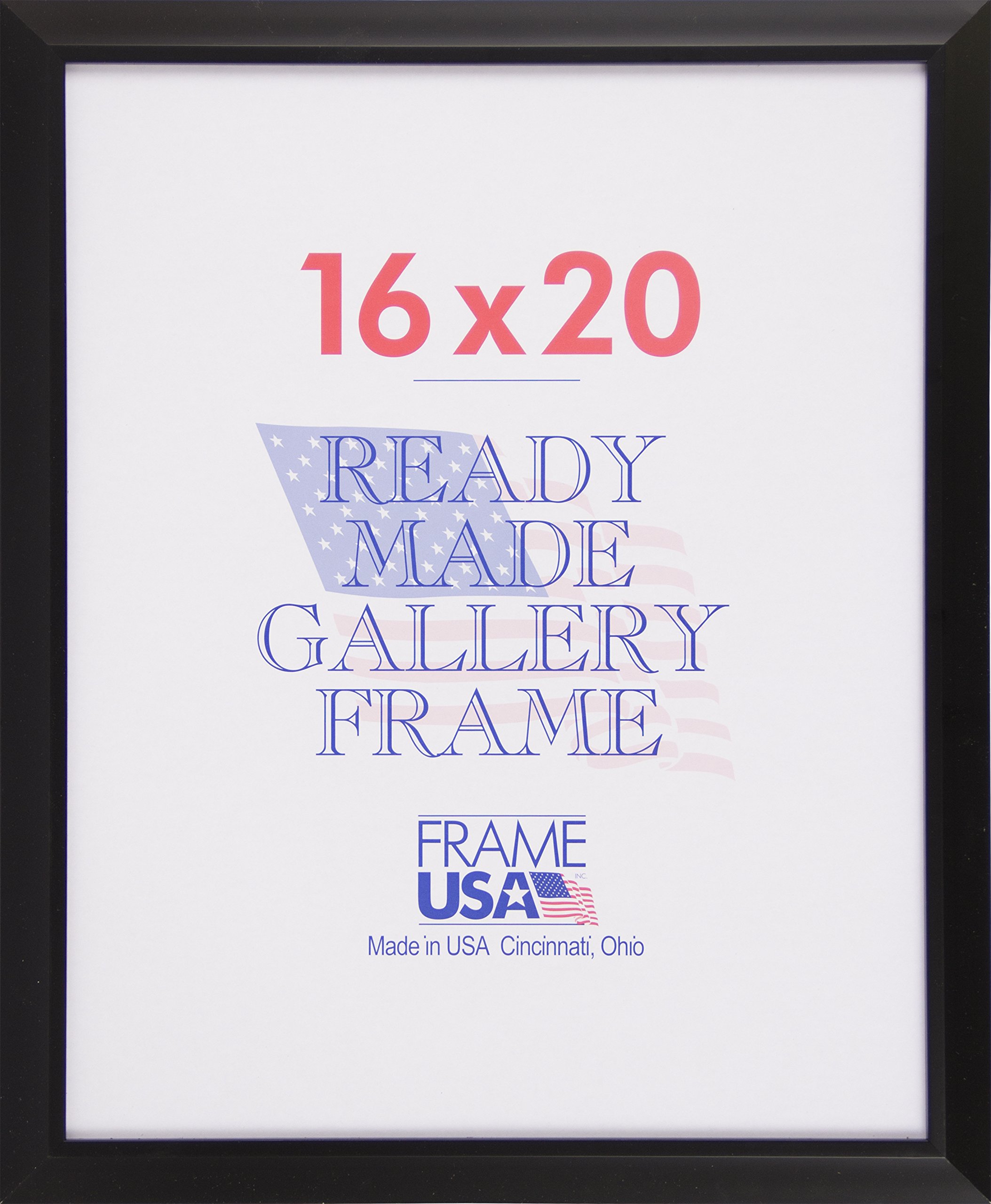 Frame USA Budget Saver Series 16x20 Polystyrene Poster Frames (Black) - Lightweight & Affordable Wall Decor for Photos, Art Prints, and Posters - Perfect for Home, Office, or Classroom Display