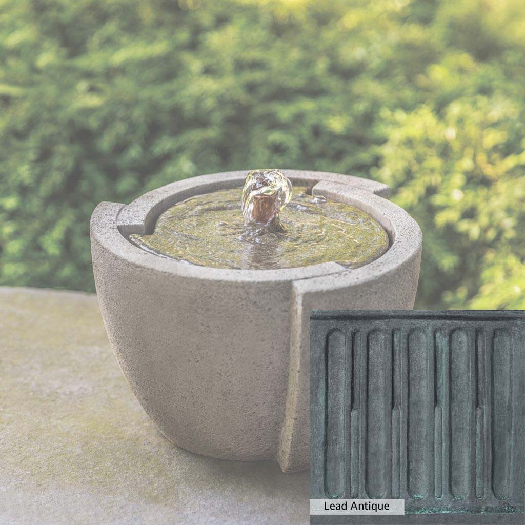 Campania International M Series Modern Outdoor Water Fountain - Elegant Garden Decor for Patio, Yard, and Landscape Design