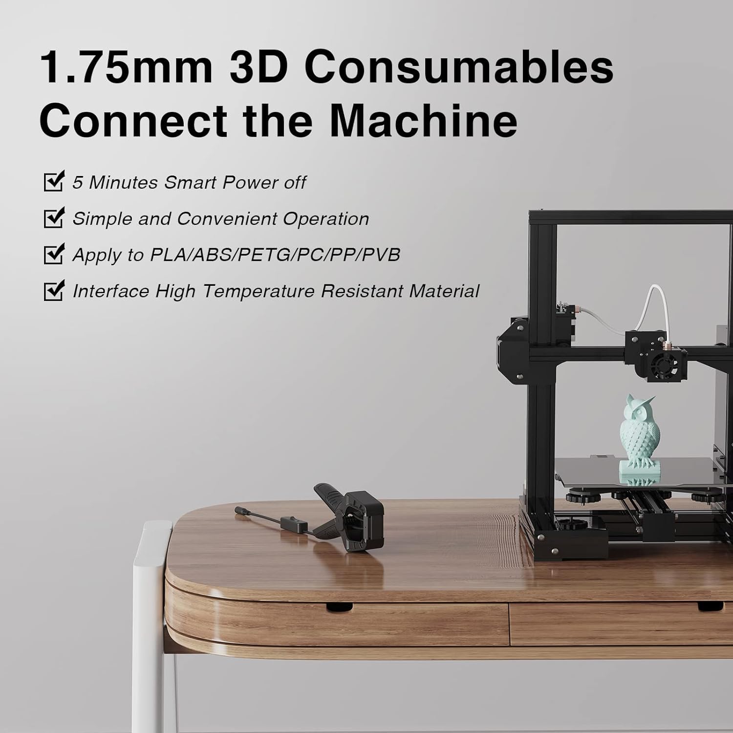 1.75mm 3D Printer Filament Connector & Splicer Tool - Universal Filament Welder for PLA/ABS/PETG/TPU/PC/PP/HIPS - Easy to Use Broken Filament Repair Kit - Perfect for 3D Printing Enthusiasts & Professionals