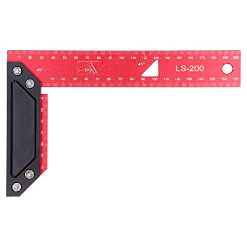 High Precision 200mm L Squares Ruler - Anti-Deformation Woodworking Measuring Tool with Wear-Resistant Design | Perfect for Carpentry, DIY Projects & Accurate Angle Measurement