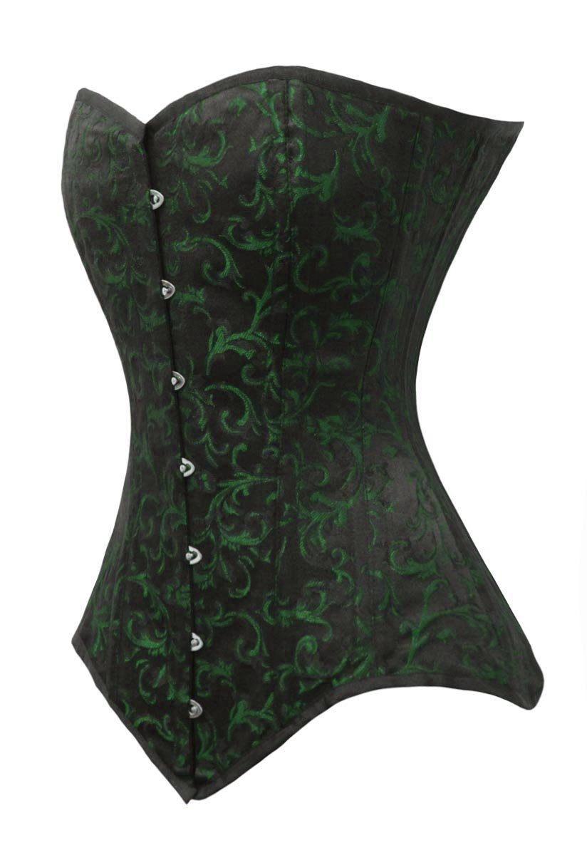 Luvsecretlingerie Heavy Duty 26 Double Steel Boned Waist Training Corset - Brocade Long Torso Overbust Shaper #8151 for Women | Waist Cincher, Body Shaping, Burlesque, Cosplay, Victorian Style Outfits