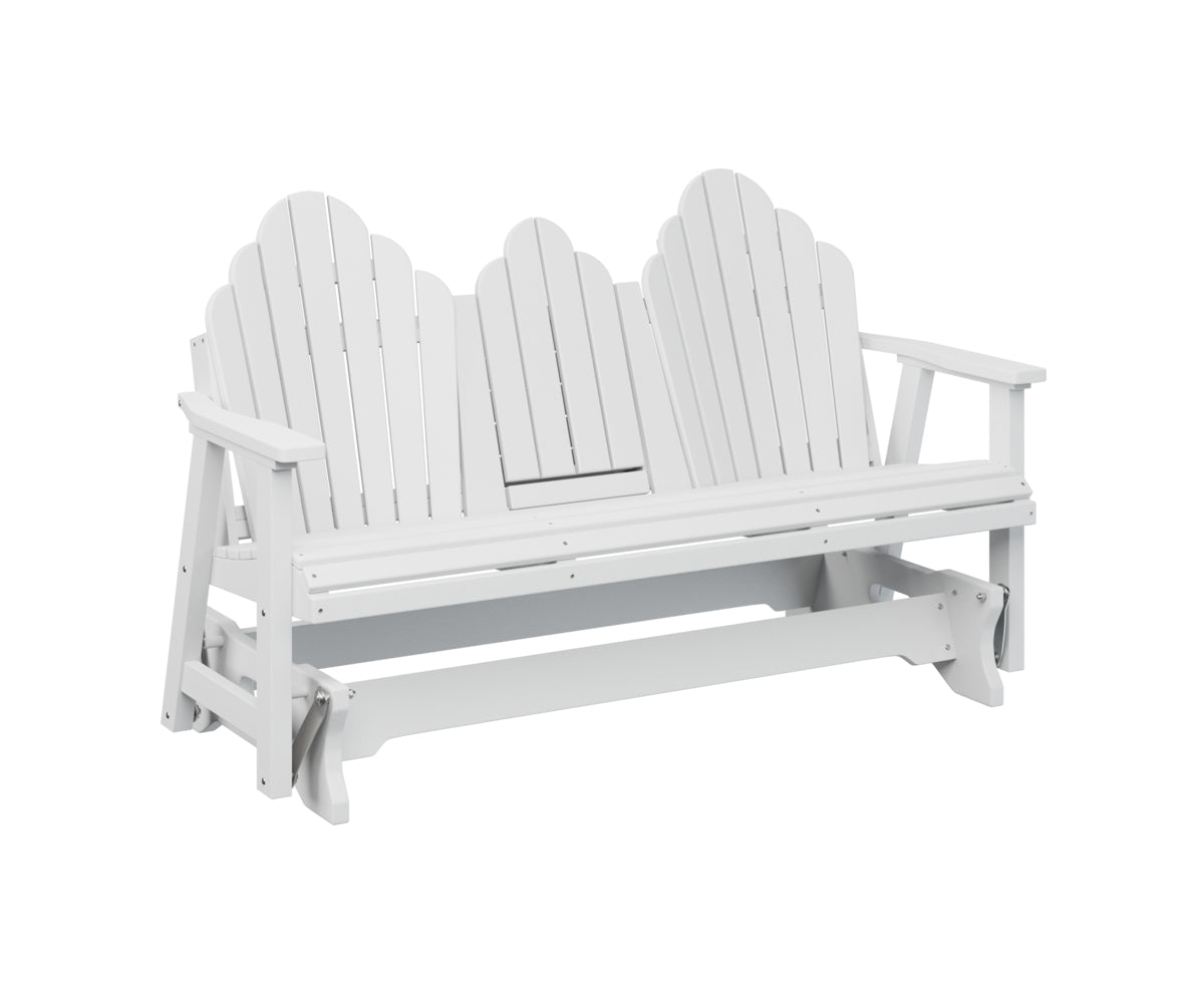 Berlin Gardens Cozi Back 3-Seat Porch Swing Glider with Cup Holder Console - Perfect for Outdoor Patio, Deck, Garden Relaxation