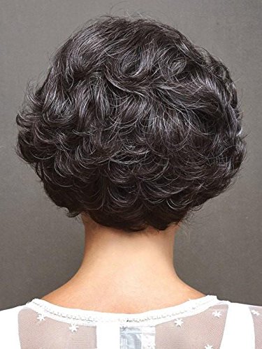 Lulu Wig Dark Chocolate Brown - Short Soft Curly Human Hair Wig with Monofilament Part & Open Weft | Natural Layered Hairstyle for Women | Perfect for Daily Wear, Cosplay & Hair Loss Solutions