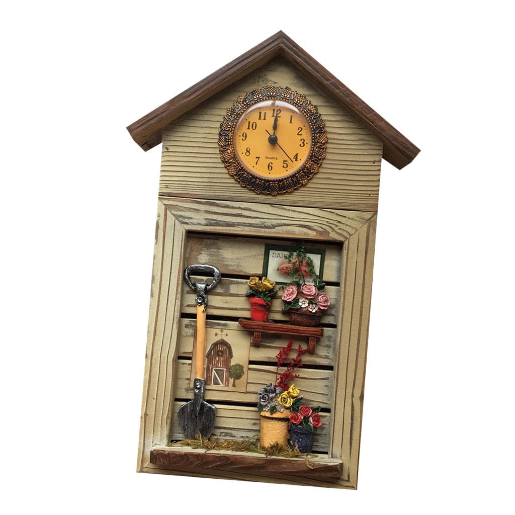 Premium Wooden Key Holder with Wall Clock - Wall Mount Key Organizer Cabinet for Home & Office Decor - Perfect for Entryway, Hallway, and Mudroom Organization