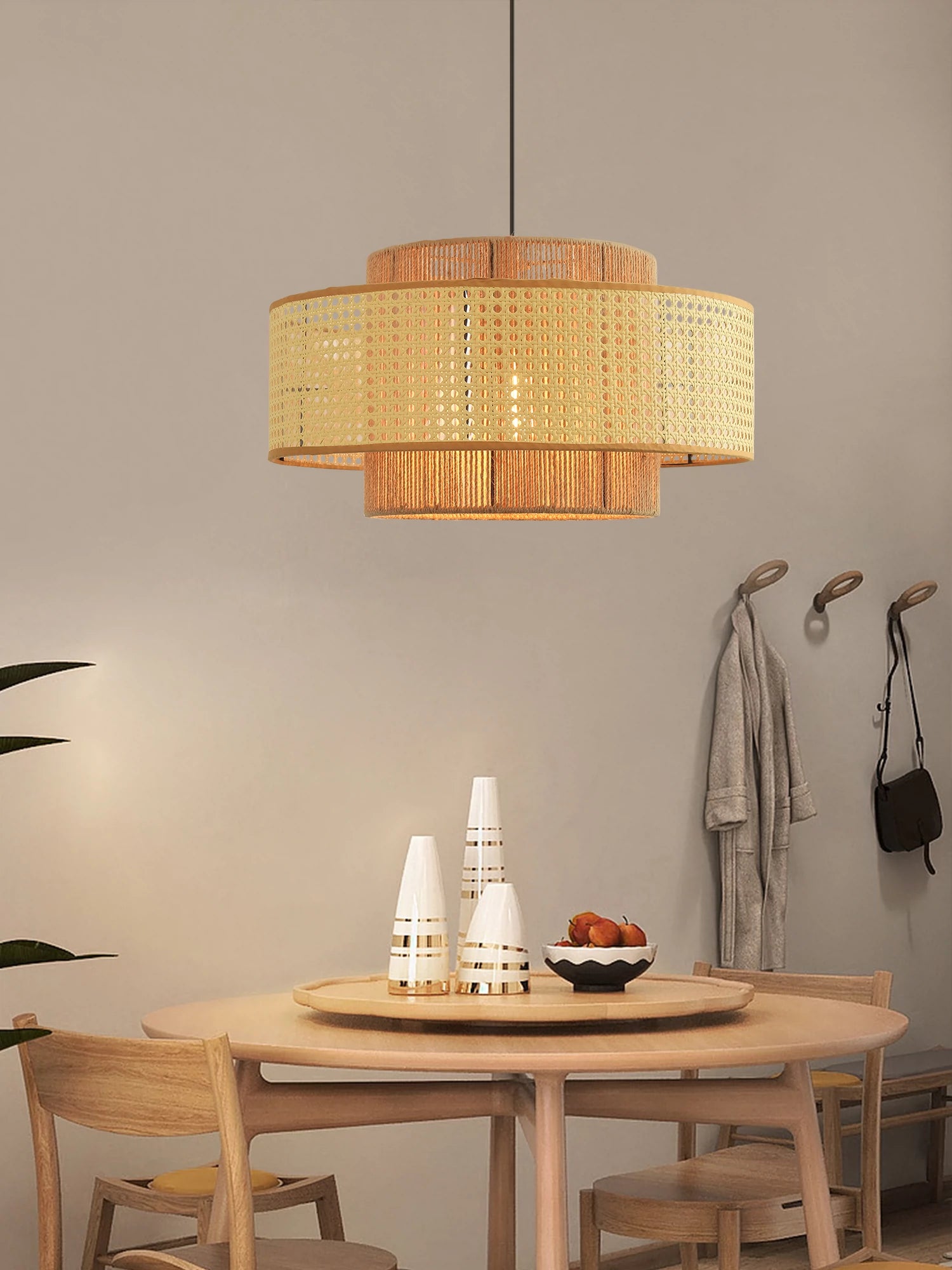Modern Concentric Pendant Light Fixture - Sleek Geometric Design for Dining Room, Kitchen Island & Living Room Lighting