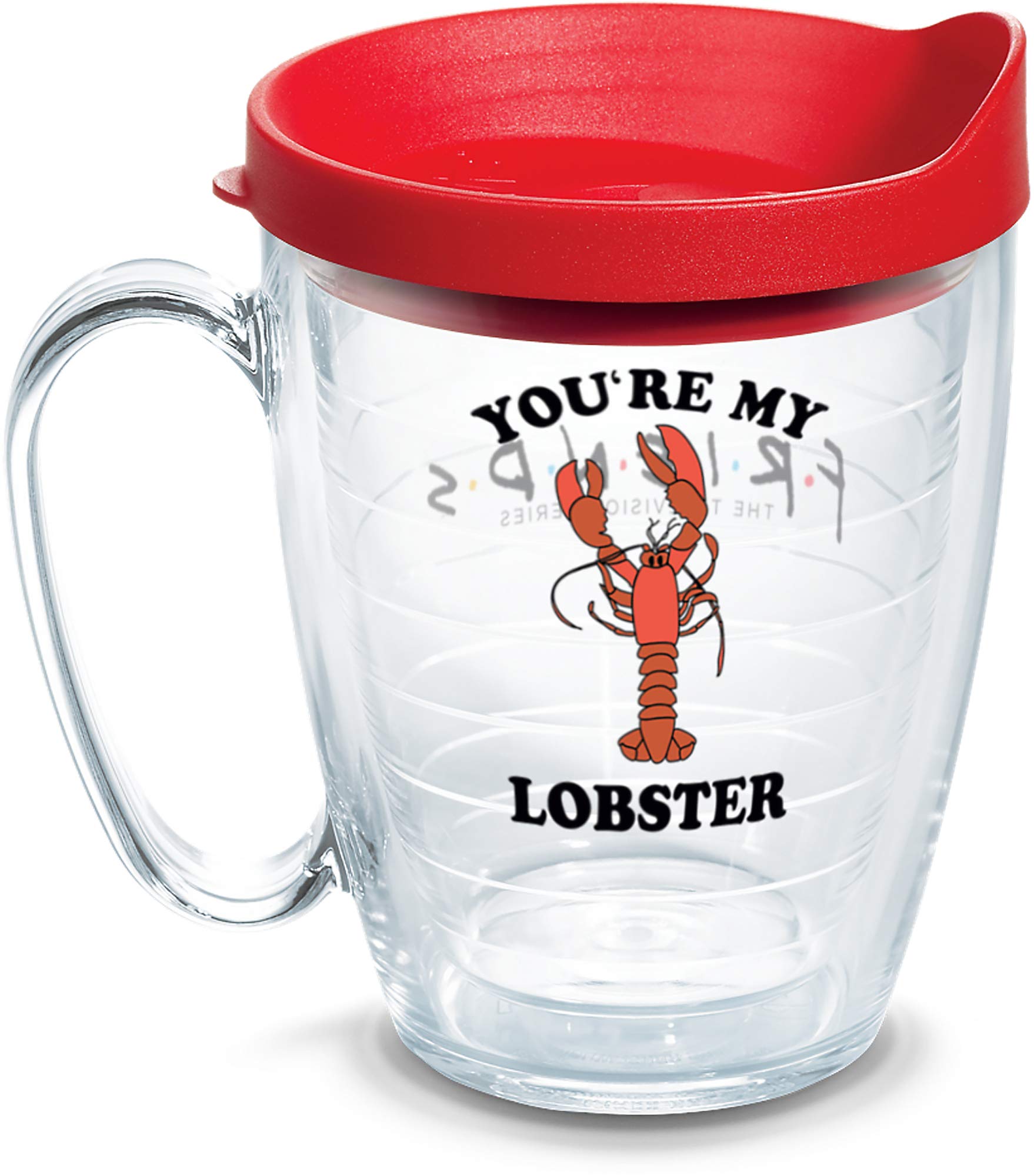 Tervis Friends Lobster Insulated Tumbler 16oz - Double Wall Vacuum Travel Mug for Hot & Cold Drinks - Made in USA - Perfect for Beach, Office & Outdoor Adventures