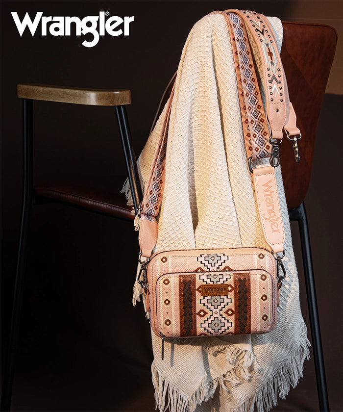 Wrangler Aztec Printed Crossbody Purse - Stylish Boho Shoulder Bag for Women | Perfect for Travel, Shopping & Everyday Use