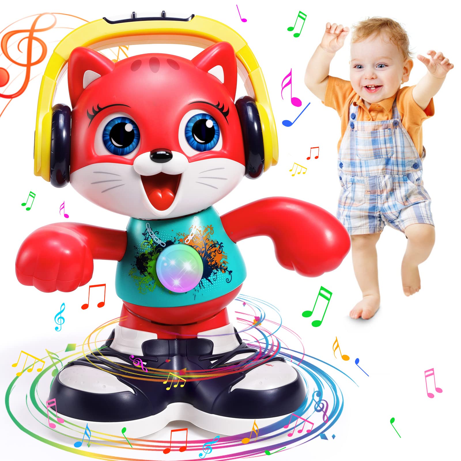 Interactive Dancing Cat Toy with Music & Recording - Early Learning Educational Baby Toy for 1 2 3 Year Old Boys & Girls (12-18 Months) | Perfect Toddler Gift for Birthday, Christmas & Playtime Fun