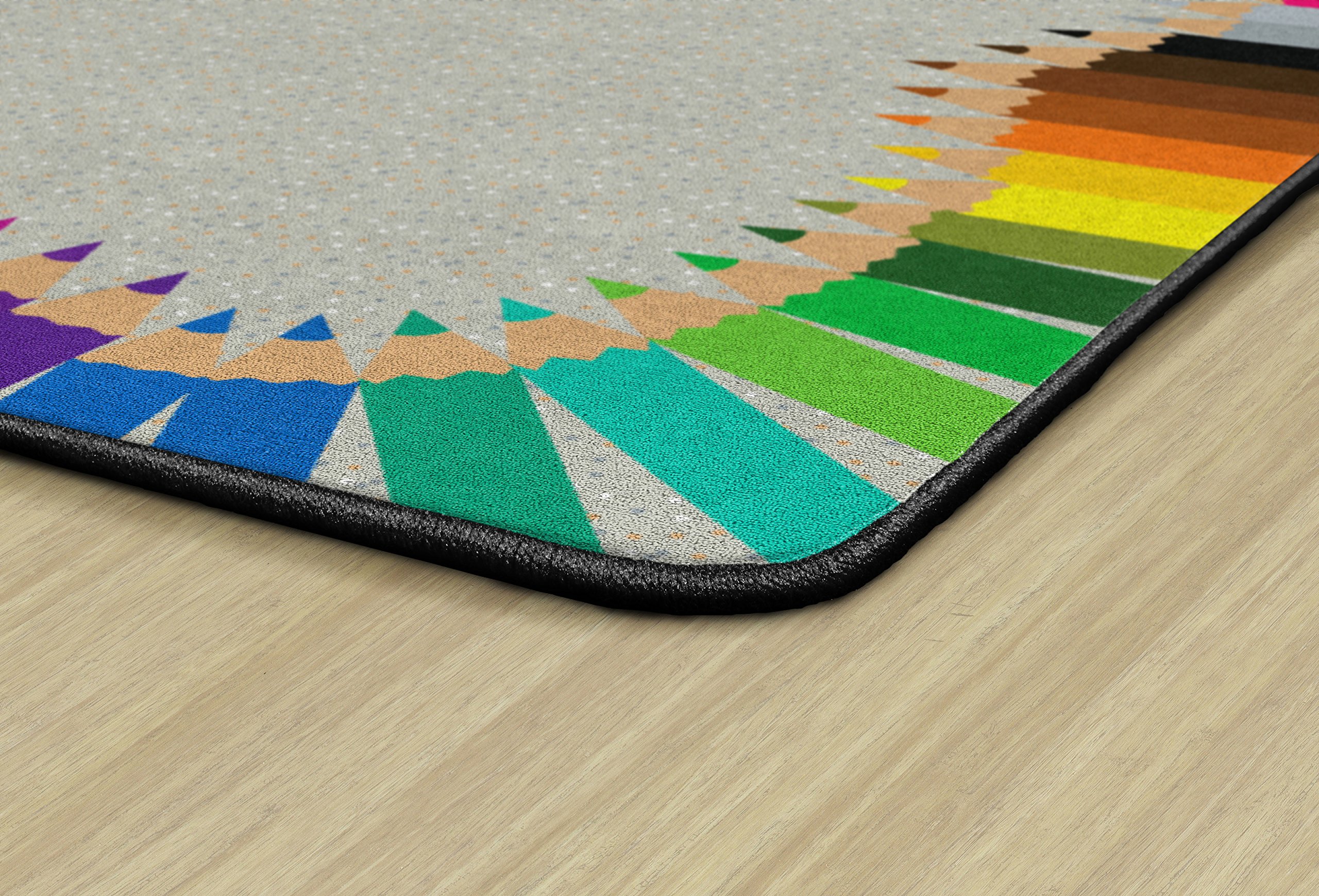 Flagship Carpets Colored Pencils Multicolor Educational Rug - 7'6