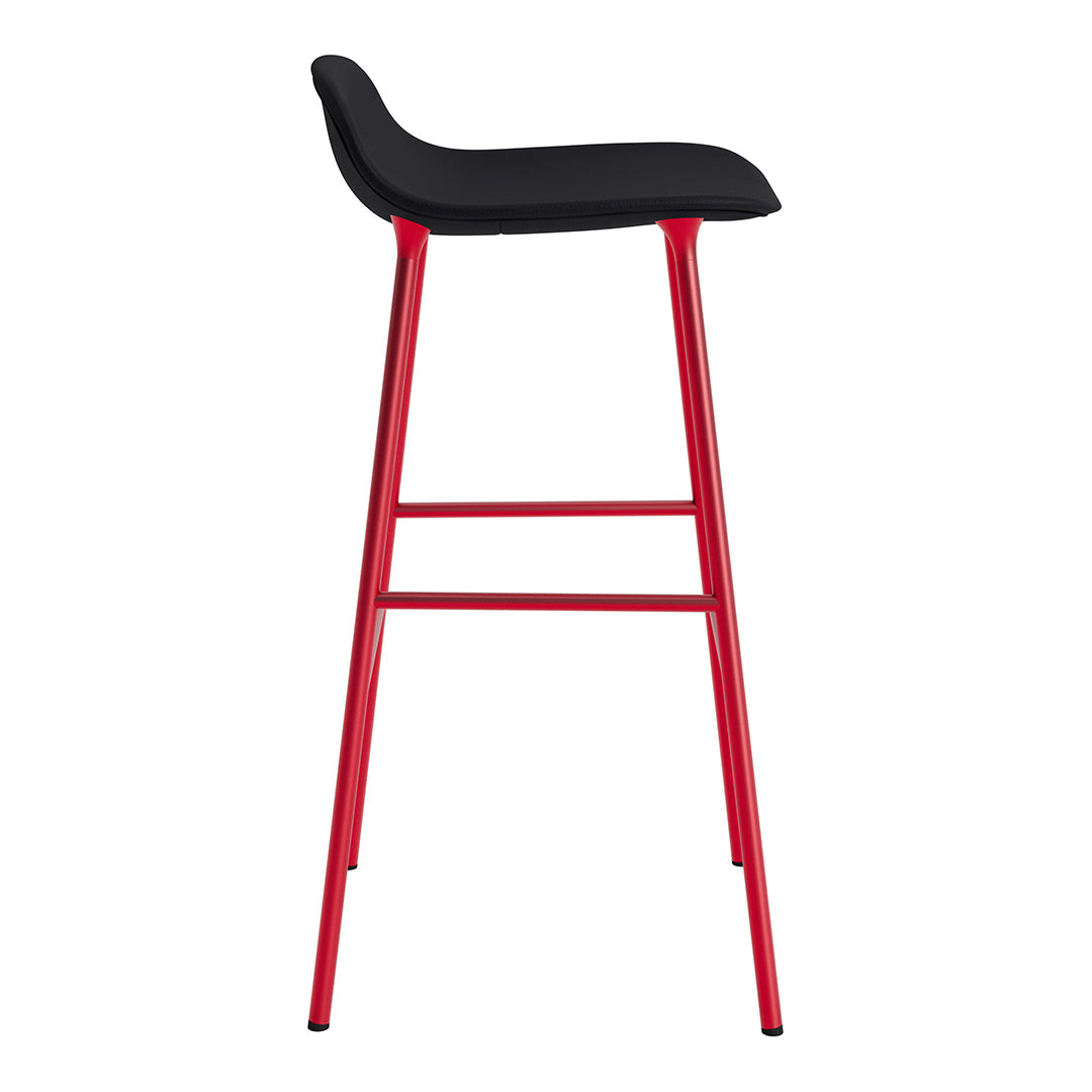 Modern Form Bar Stool with Metal Legs & Upholstered Seat - Perfect for Kitchen Islands, Home Bars & Commercial Use