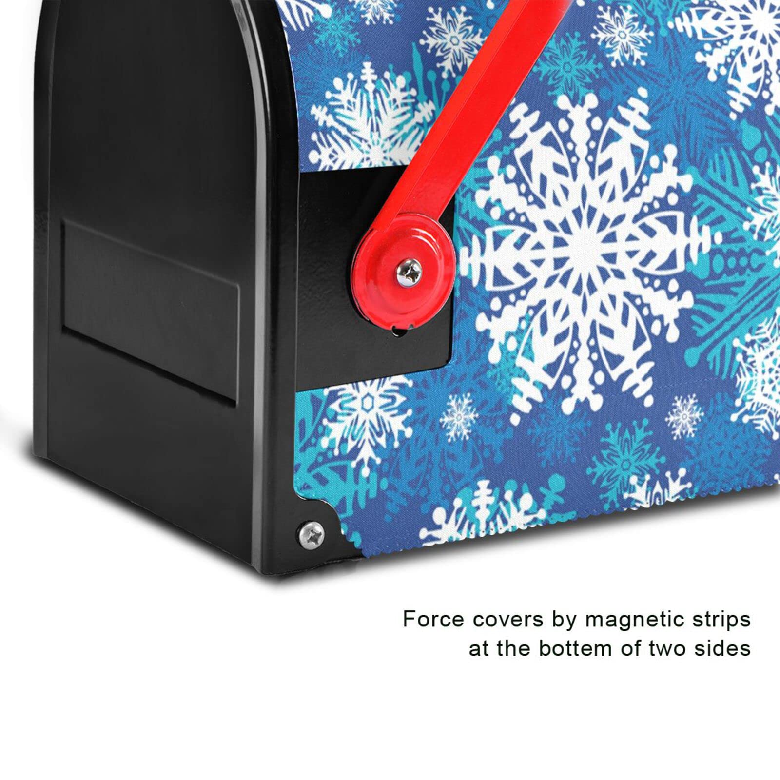 Magnetic Mailbox Cover 18x21 Inch - Snowflake Christmas Winter Design for Outdoor Mailbox Wraps | Weatherproof Decorative Mailbox Cover for Holiday Season & Winter Decor