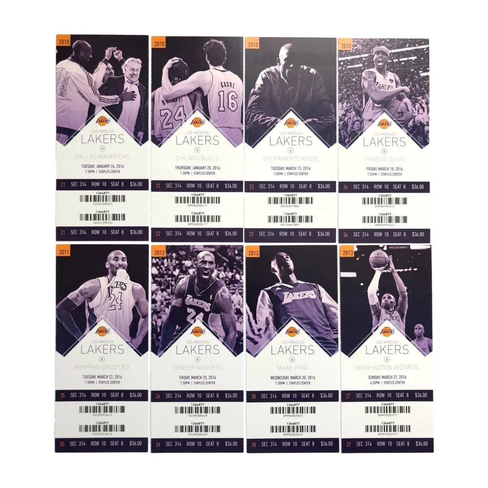 Kobe Bryant Autographed Final Lakers Game Ticket - Season Inscribed 