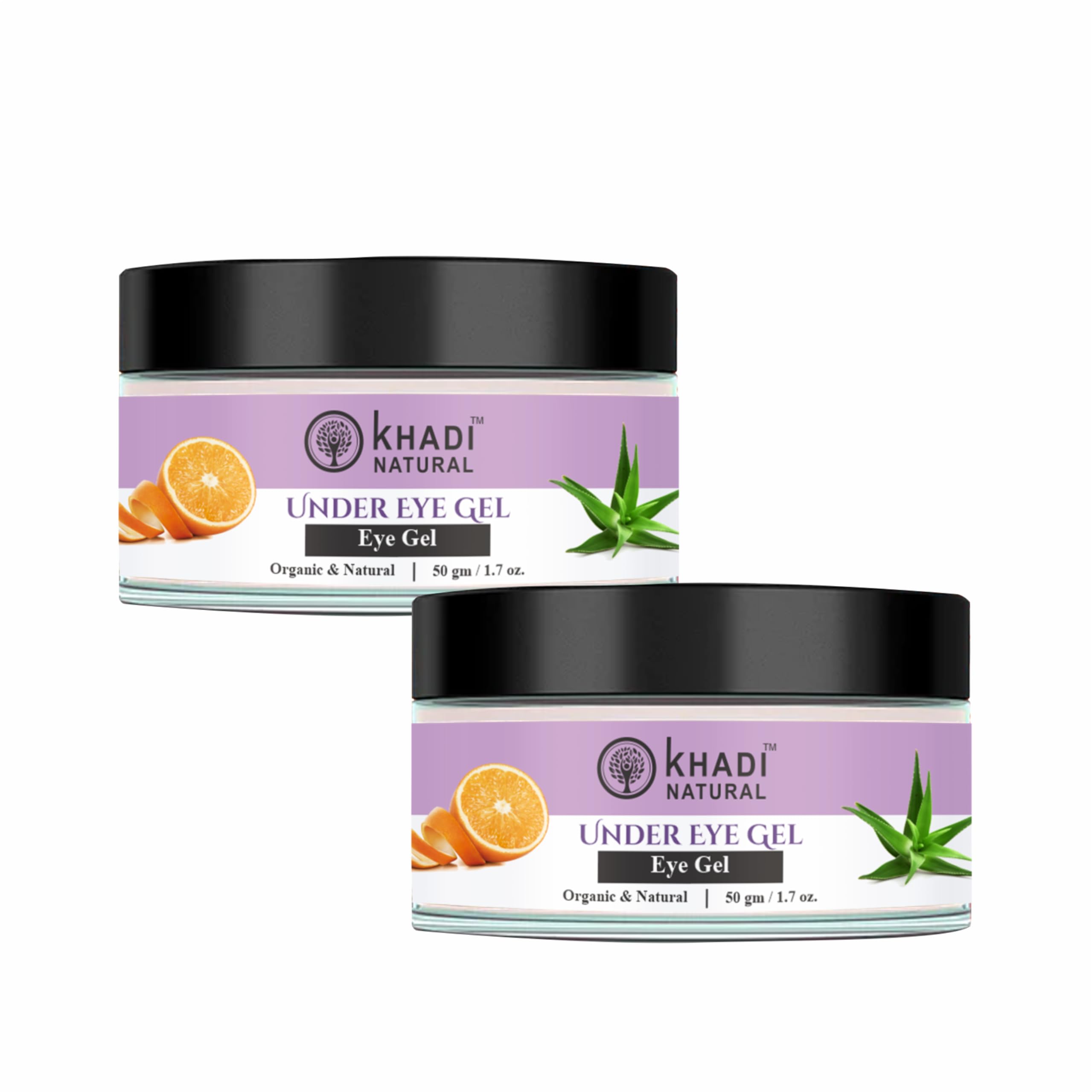 Khadi Natural Under Eye Gel 50G - Cooling & Revitalizing Eye Care for Dark Circles, Puffiness & Wrinkles | Hydrating Treatment for Tired Eyes | Perfect for Night Routine & Travel Skincare