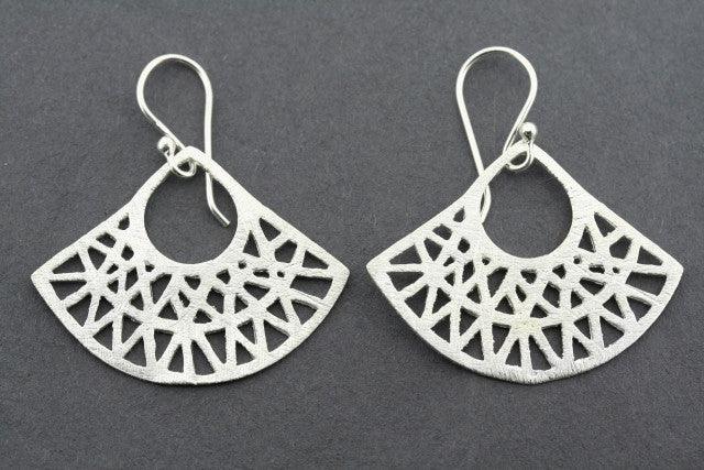 Geometric Fan Earrings for Women - Trendy Boho Dangle Drop Earrings - Perfect for Parties, Weddings & Everyday Wear