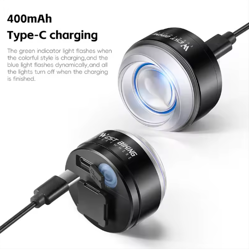 WB Smart Brake Rear Bicycle Light - USB Rechargeable LED Bike Tail Light with Auto Brake Sensor, Waterproof Cycling Safety Light for Night Riding & Commuting