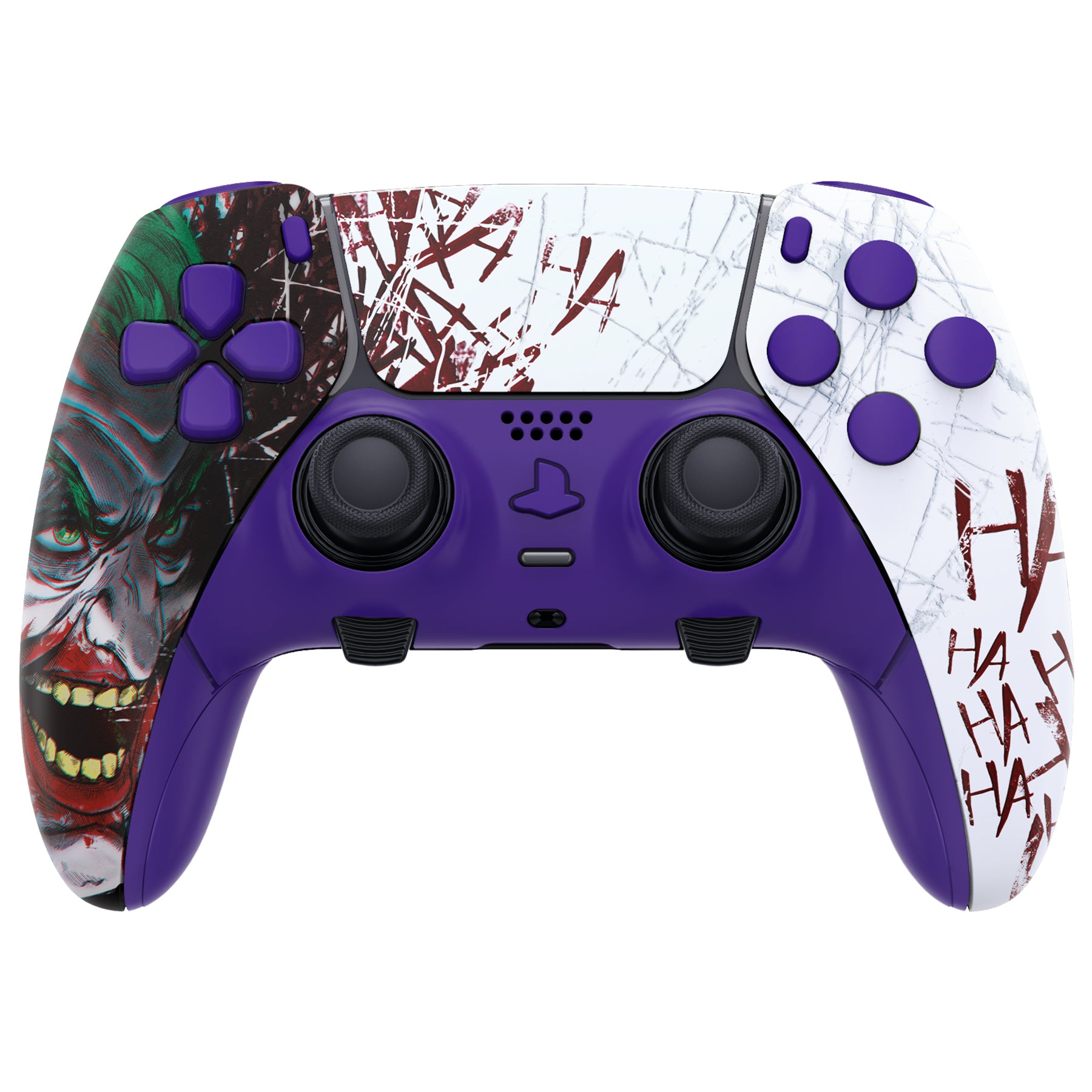 eXtremeRate Clown HAHAHA Full Housing Shell with Buttons & Touchpad Cover for PS5 Edge Controller - Custom Replacement Decorative Front & Back Plates - Perfect for Gaming, Cosplay & Controller Customization