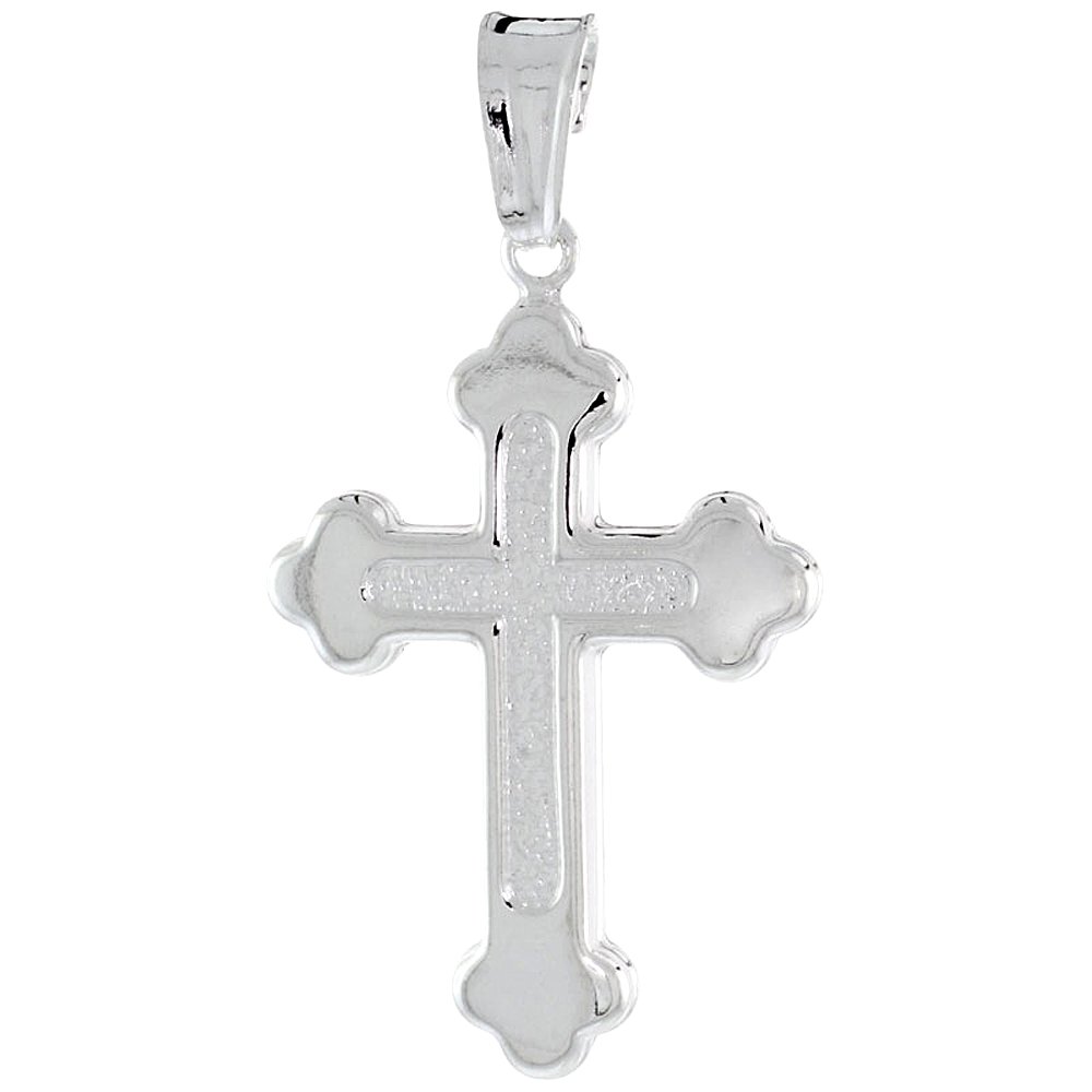 1 Inch (25mm) Hollow Sterling Silver Cross Pendant - Italian Crafted Jewelry for Women - Perfect for Gifts, Daily Wear & Religious Occasions
