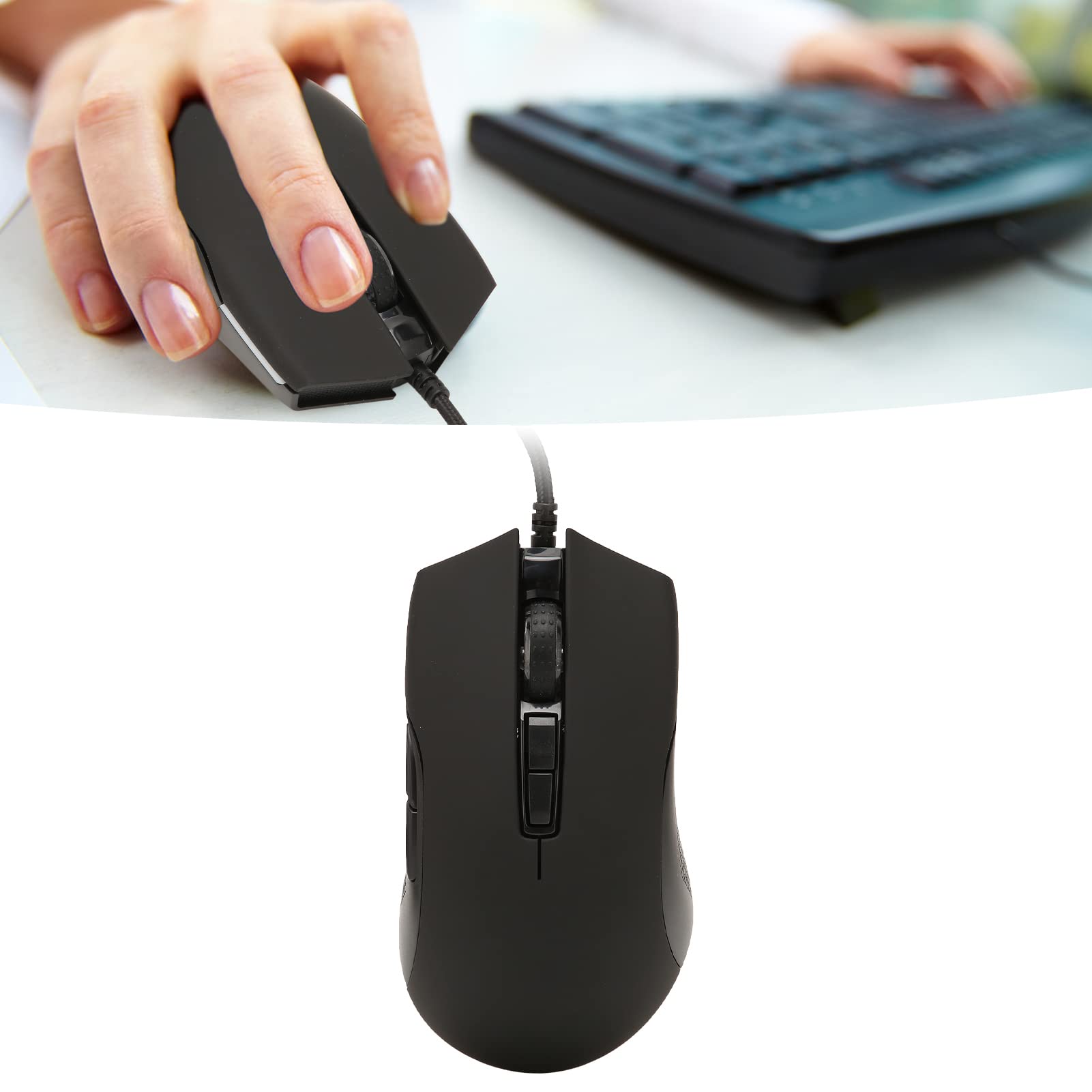 Wired Gaming Mouse with 8 Adjustable DPI & RGB Backlight - High Precision USB Plug and Play PC Gaming Mouse, Lightweight Portable Design for Wide Compatibility - Perfect for FPS, MOBA Games and Office Work