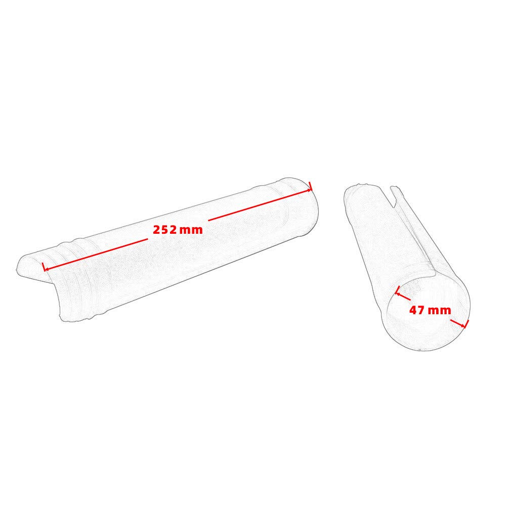 High Impact Resistance Motorcycle Upper Fork Guards - Durable Plastic Wraps for Dirt Bikes (Yamaha, Kawasaki, Husqvarna) - Red | Off-Road Protection & Enhanced Bike Safety