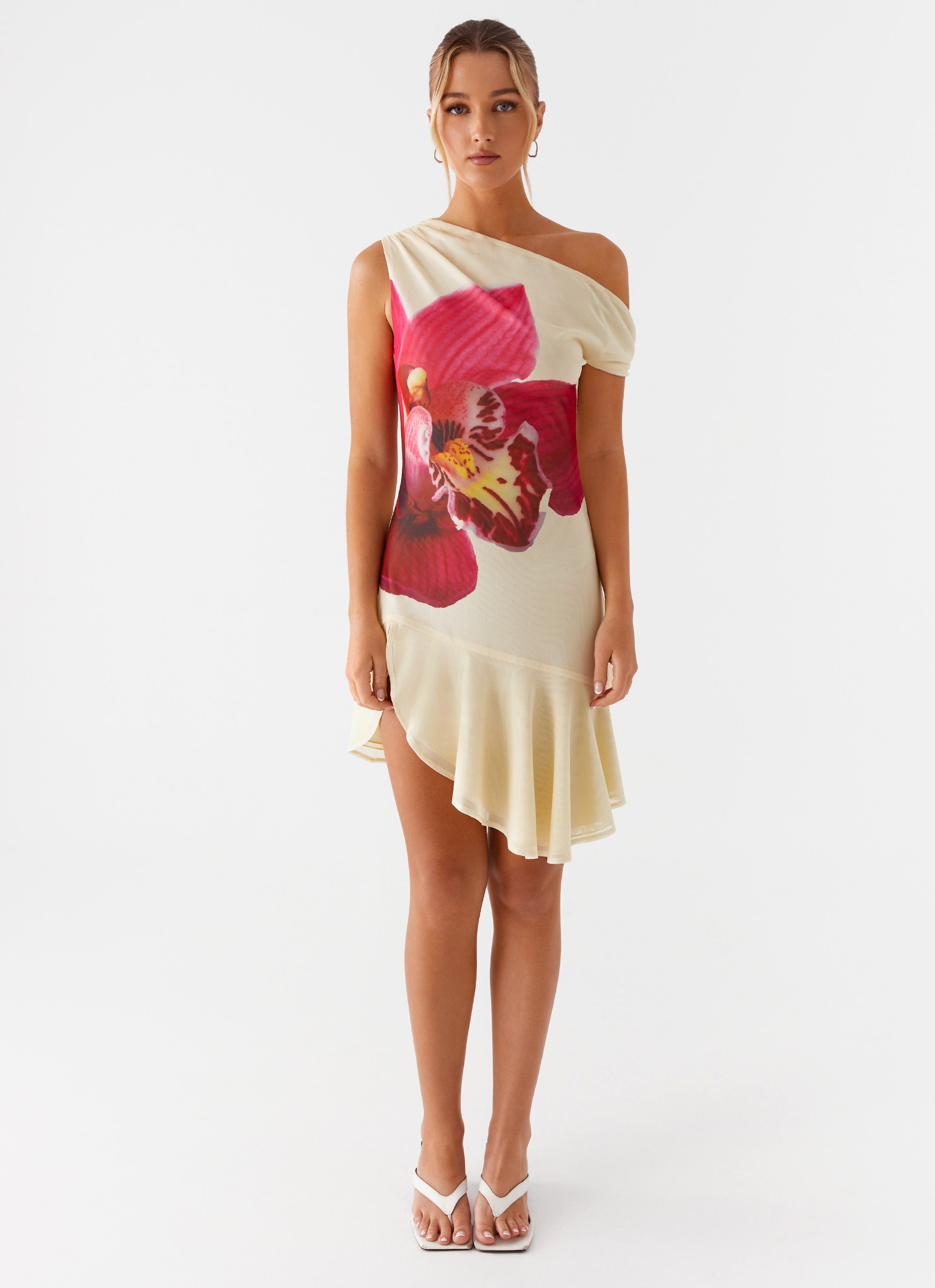 Clementina One Shoulder Mini Dress in Yellow - Sexy Party Outfit for Women | Perfect for Club Nights, Date Nights & Special Occasions