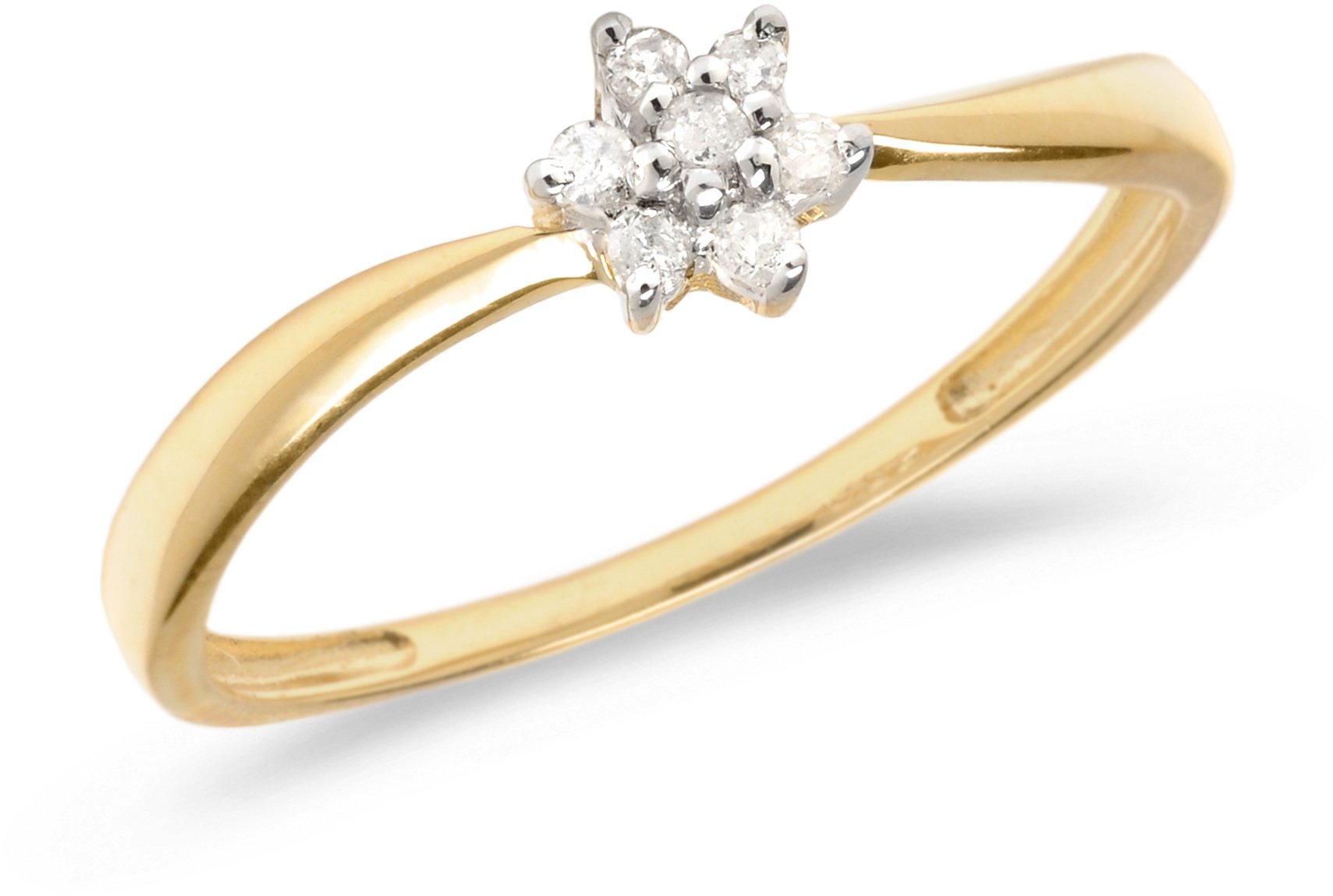 14K Yellow Gold Diamond Cluster Ring for Women - Elegant Wedding, Engagement & Anniversary Jewelry Gift - Perfect for Special Occasions & Everyday Wear