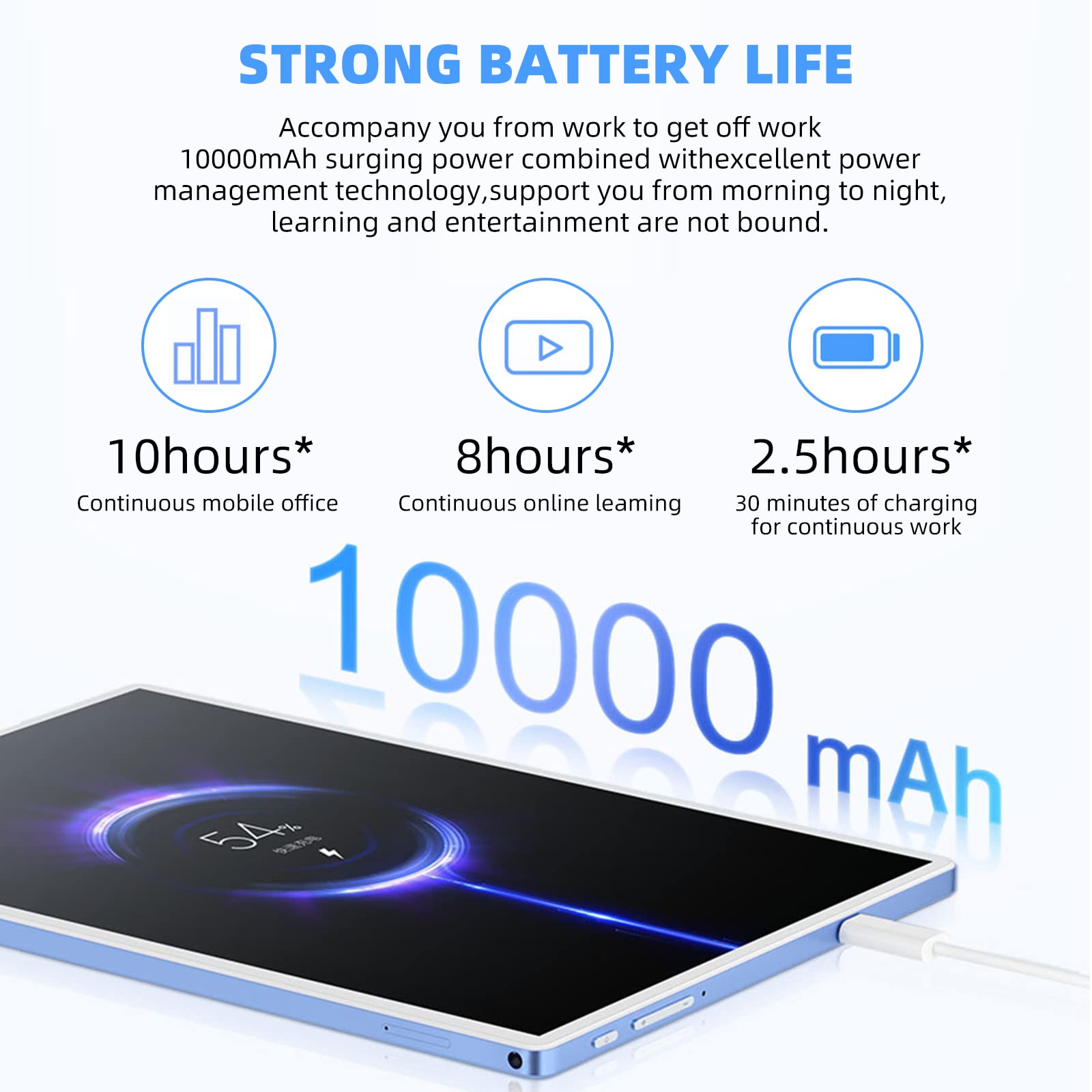 LNBEI 10 Inch Android Tablet - 4K HD Display, X30 Flagship Chip, 32GB Storage, Dual Cameras, Bluetooth 5.0, 5G WiFi, Dual Speakers | Portable Tablet for Reading, Studying, Working, Entertainment | Lightweight & Easy to Carry (Green)