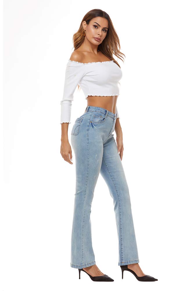 AvaCostume Women's High Rise Stretch Bootcut Jeans - Comfortable & Flattering Denim Pants for Casual Wear, Work & Night Out