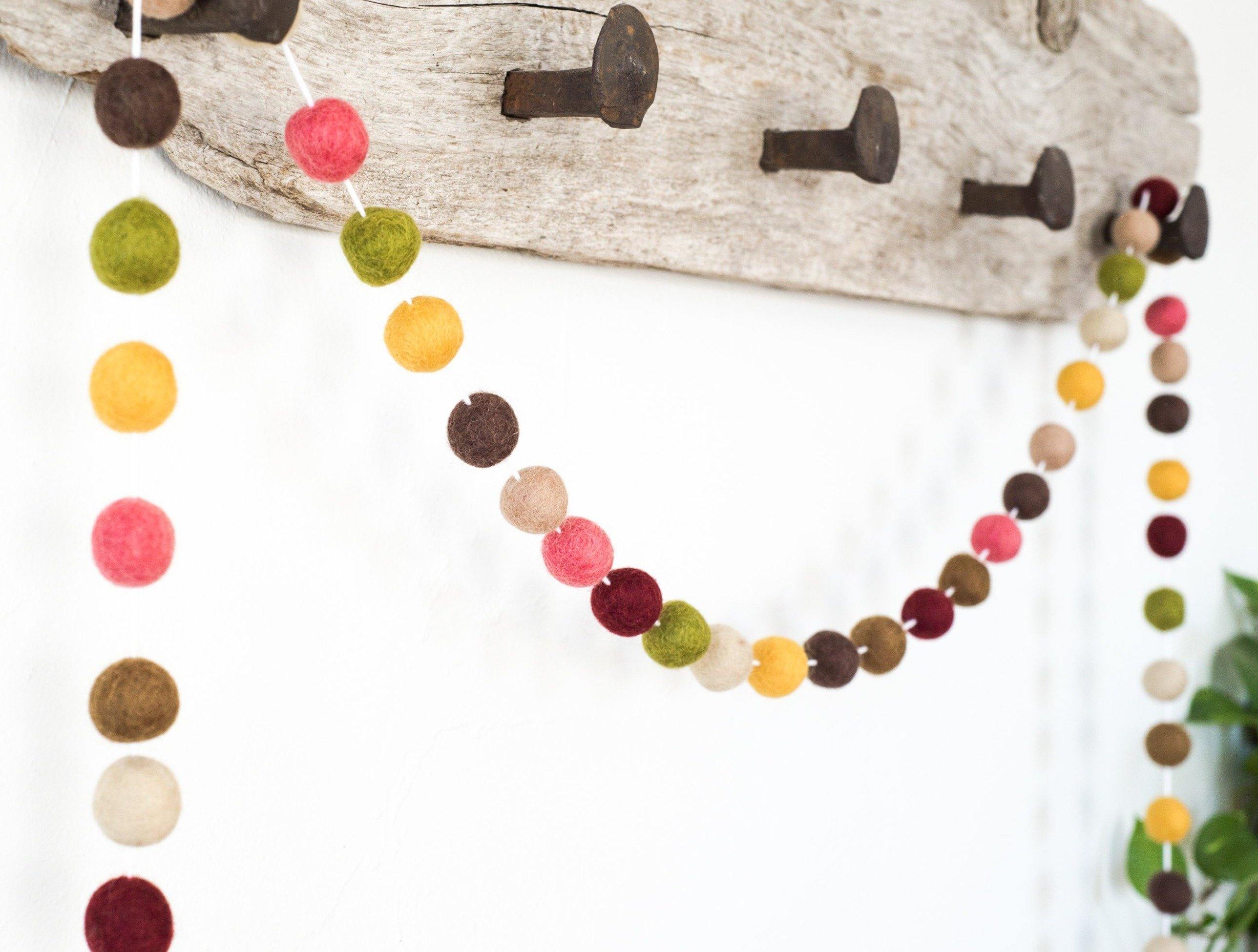 Autumn Leaf Garland Decor - Fall Harvest Party Decorations for Home, Thanksgiving, Halloween & Seasonal Festive Events