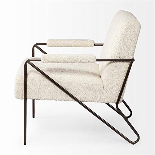 Mercana Vicunya Cream Upholstered Chair - Modern Accent Chair for Living Room, Bedroom, or Office Decor