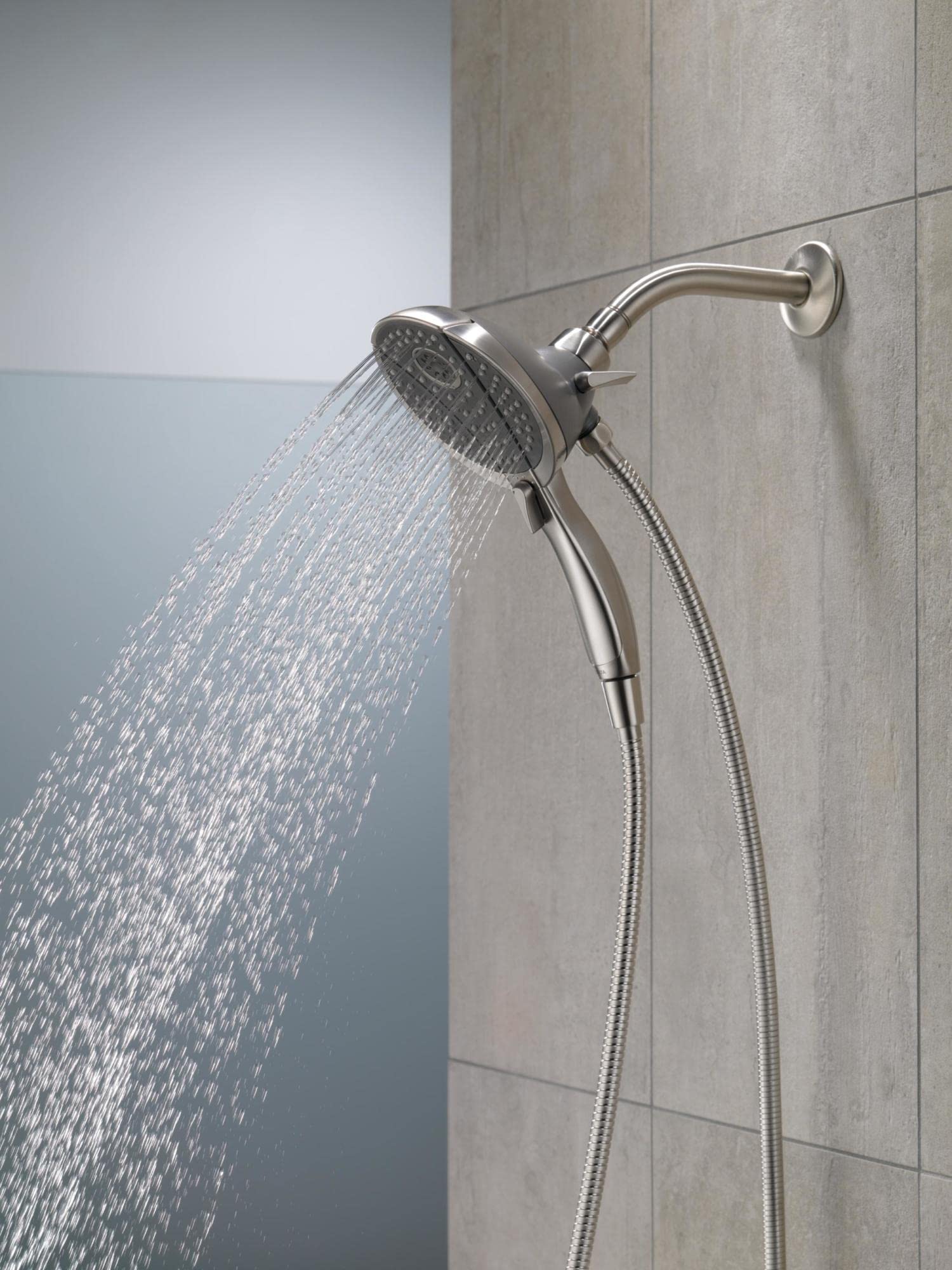 Delta 4-Spray In2ition Dual Shower Head with Handheld Spray - Chrome Detachable Shower Head with Hose (Model 58467) - Perfect for Bathroom Renovation & Spa-Like Shower Experience