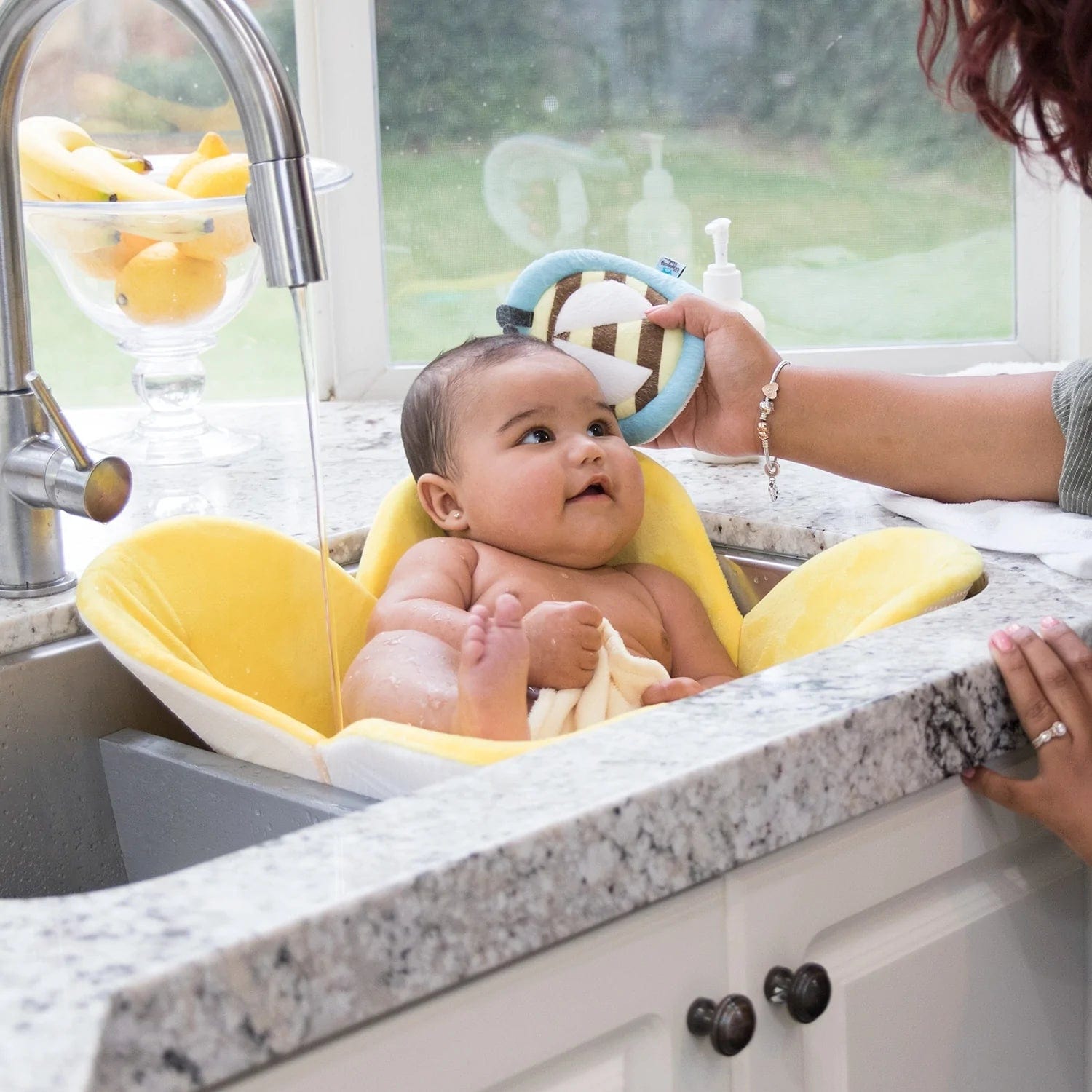 Blooming Bath Poppy - Soft Baby Bath Flower for Newborns & Infants - Perfect for Safe & Comfortable Bath Time at Home