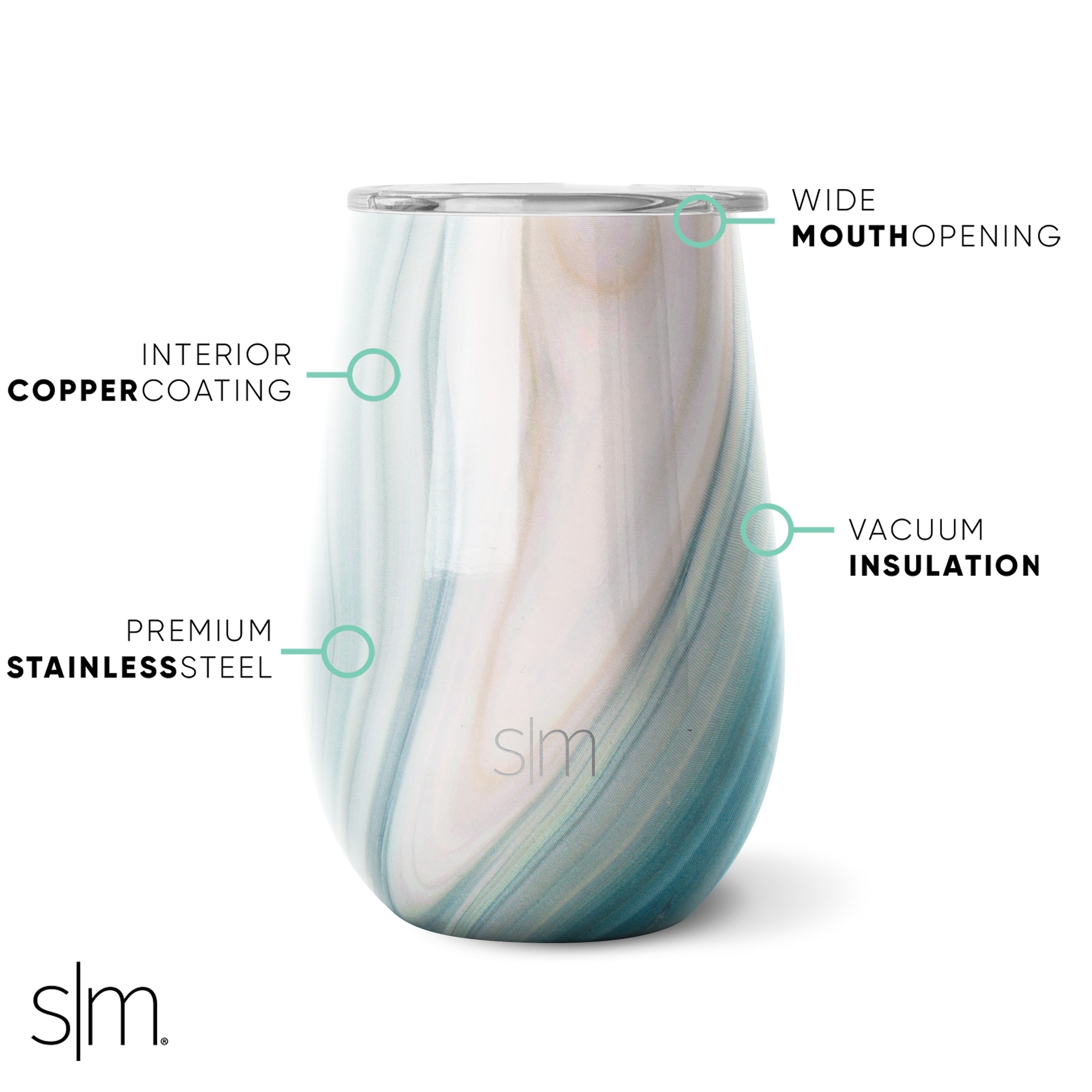 Premium Spirit Wine Tumbler Set - 12oz Insulated Stainless Steel Cups with Lid & Straw - Perfect for Cocktails, Whiskey, Bourbon & Wine - Great for Parties, BBQs & Outdoor Gatherings