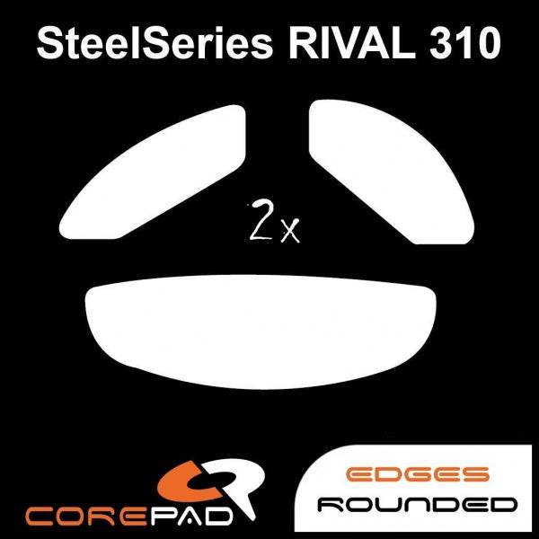 Corepad Skatez Mouse Feet for SteelSeries Rival 310 - Ultra Smooth Gliding Gaming Mouse Skates - Perfect for FPS, MOBA & Esports Gaming