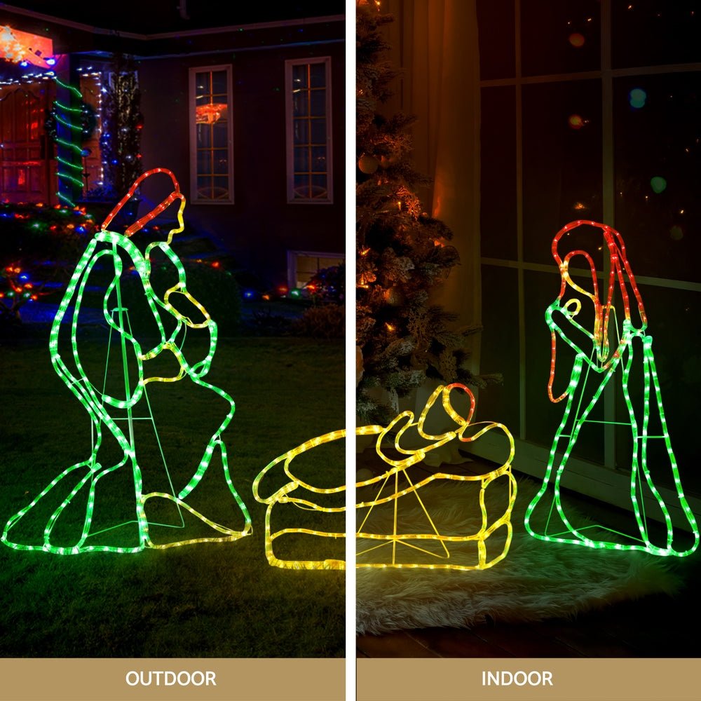 552 LED Christmas Rope Lights - 112cm Outdoor Waterproof Holiday Decorations for Tree, House, Yard & Party Lighting