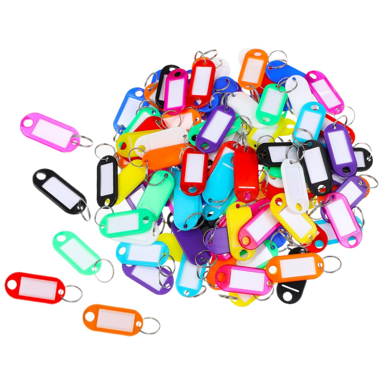 GLSTOY 200pcs Luggage Tags with Key Rings - Durable Suitcase ID Tags for Travel, Cruise & Business Trips - Perfect for Easy Identification & Organization of Checked Bags