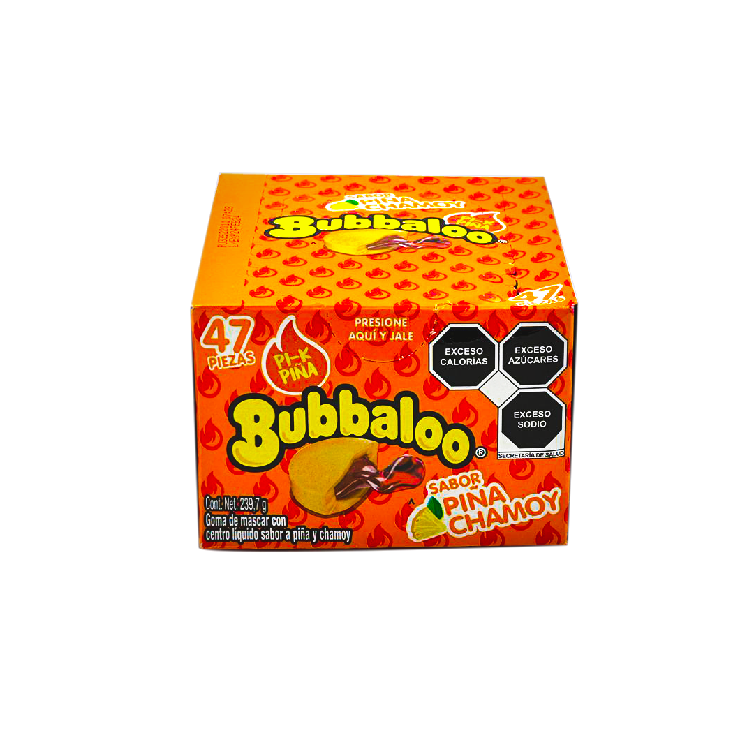 Bubbaloo Pineapple Chewing Gum | 47 Count Box | Refreshing Bubble Gum for Kids, Parties & On-the-Go Snacking