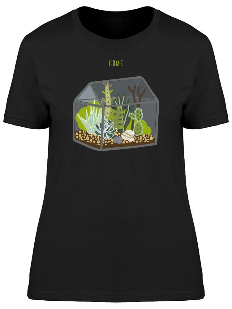 Stylish Women's Succulent Terrarium Graphic Tee - Trendy Cactus Plant Shirt for Casual Wear & Boho Outfits