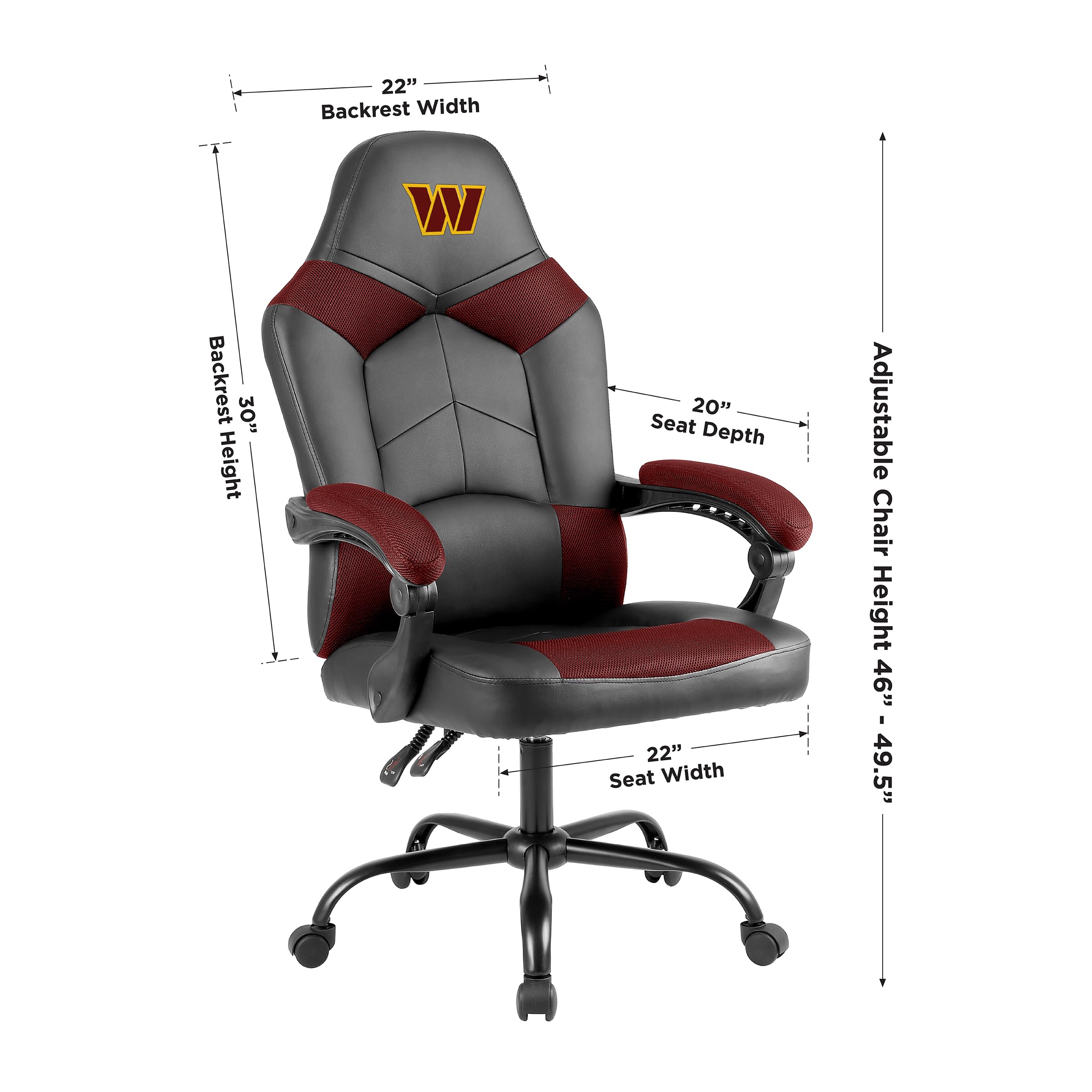 NFL Oversized Office Chair - Comfortable Gaming & Executive Desk Chair for Adults - Perfect for Home Office, Gaming Room & Sports Fan Cave