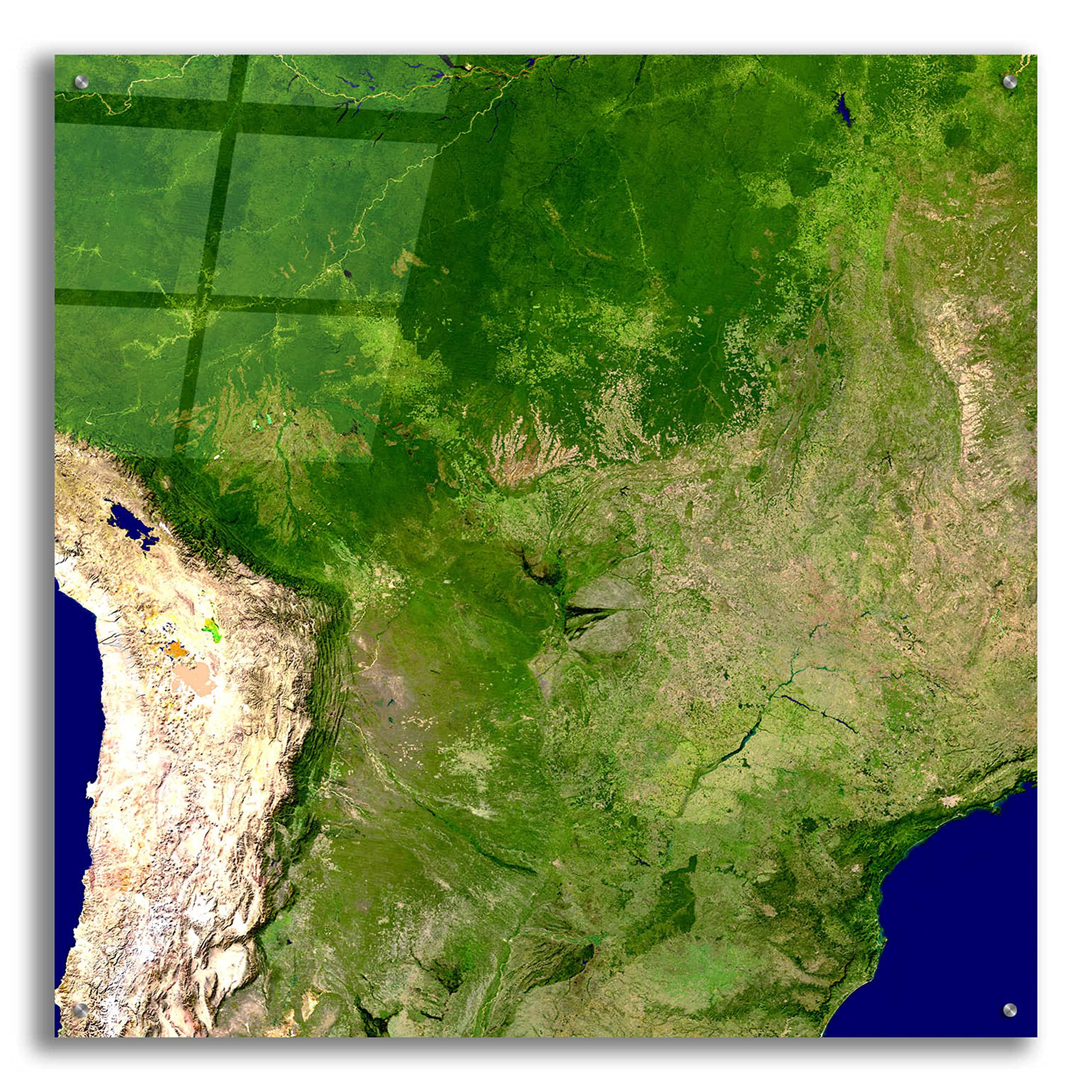 Epic Art 'Earth as Art: South America' Acrylic Glass Wall Art - 36x36 Inches Modern Home Decor for Living Room, Bedroom & Office - Stunning Landscape Photography Print