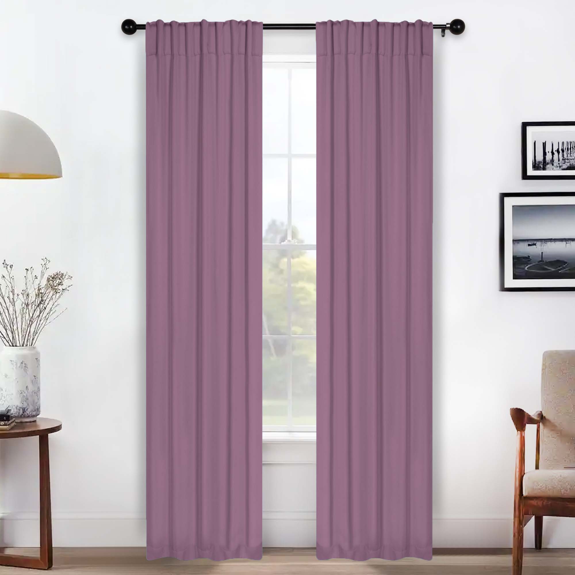 Blackout Curtains for Bedroom - Solid Room Darkening Back Tabs Window Drapes, Set of 2 Panels - Perfect for Nursery, Home Theater & Light Sleepers