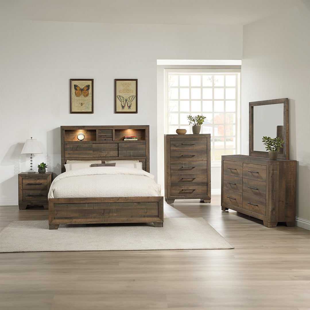 Modern Bookcase Bed with Storage - Space-Saving Bed Frame with Bookshelves for Small Apartments, Dorms & Studio Living