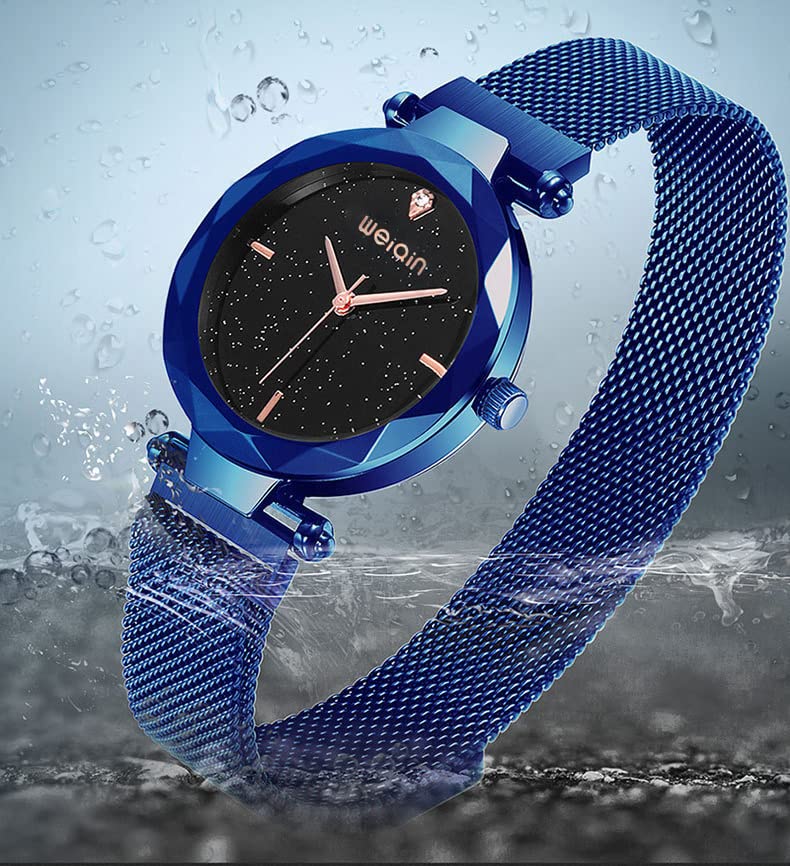 Rose Gold Women's Watch - Japan Quartz, Stainless Steel Magnetic Mesh Band, Waterproof for Daily Wear