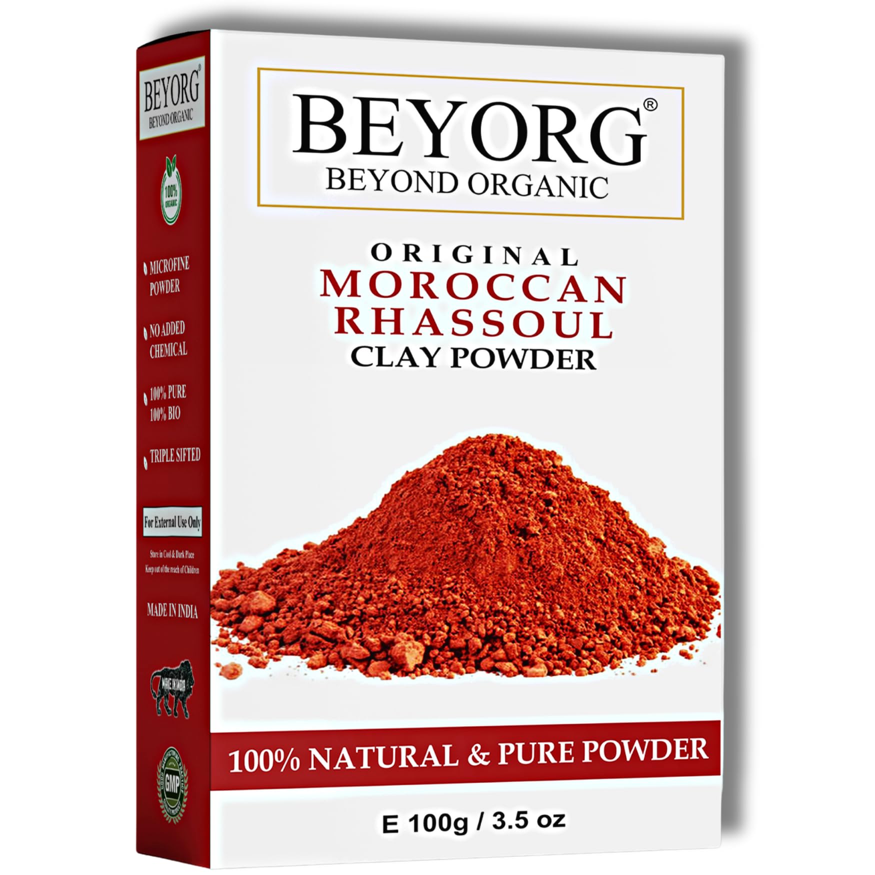 Pure Moroccan Rhassoul Clay Powder for Acne & Blemish Treatment - Natural Facial Mask for Clear Skin, Deep Cleansing & Skin Healing | Perfect for Detox, Blackhead Removal & Glowing Skin Care Routine
