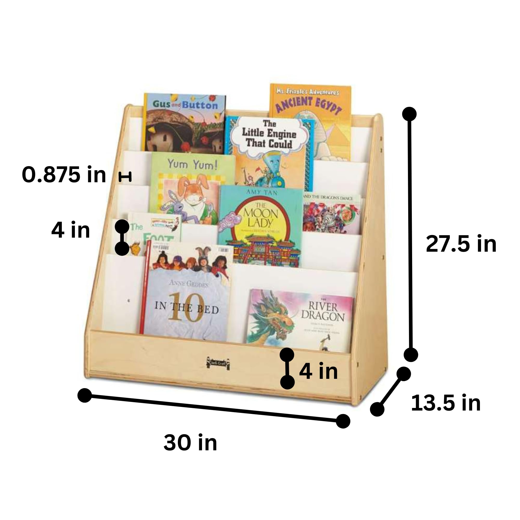 Jonti-Craft 3514JC Flush Back Pick-A-Book Stand - Durable Kids Bookshelf for Classroom & Home - Perfect for Reading Corners, Daycare Centers & Libraries
