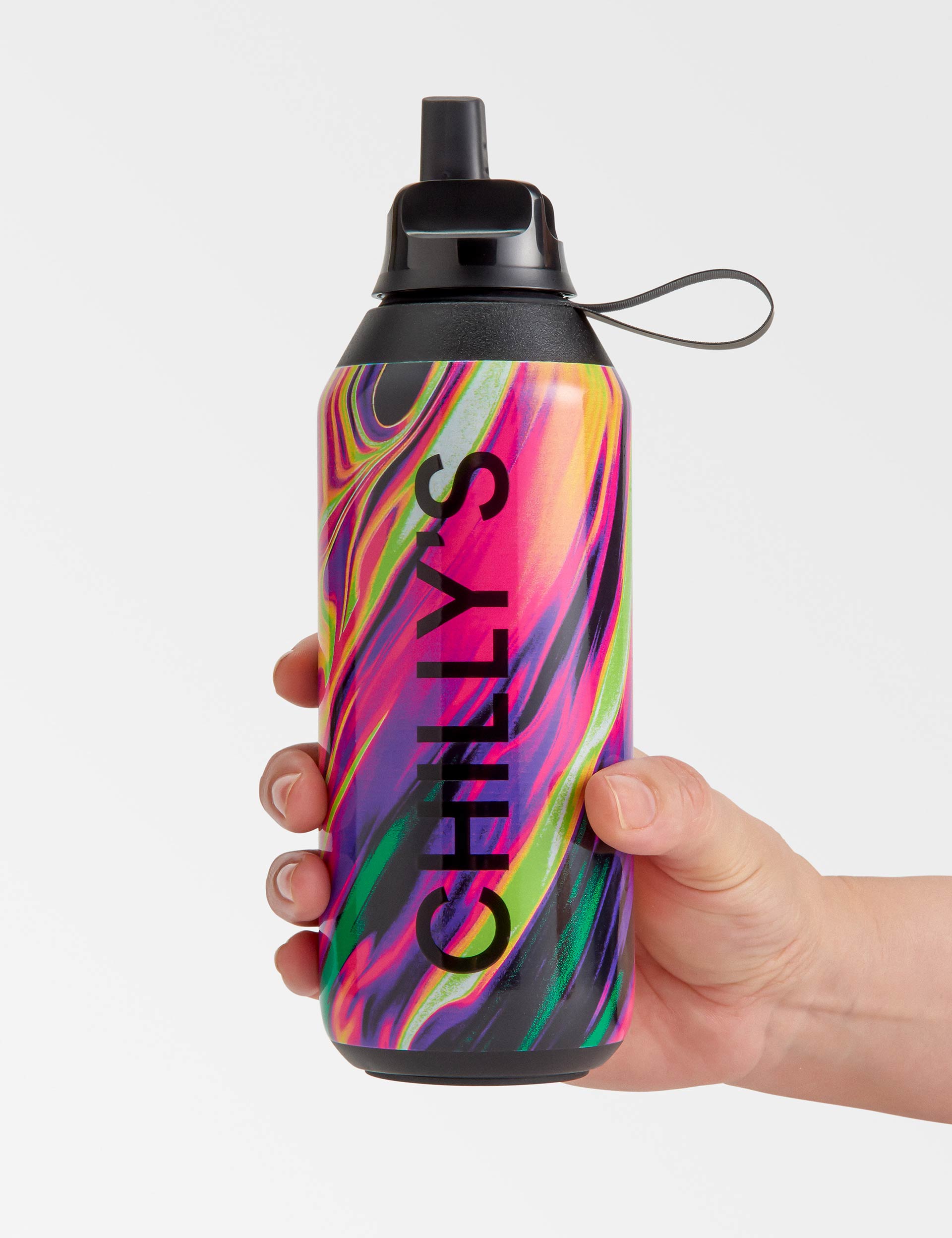 Series 2 Flip Top Water Bottle 500ml - Cosmic Nebula Design | Leakproof & BPA Free | Perfect for Gym, Hiking & Outdoor Activities